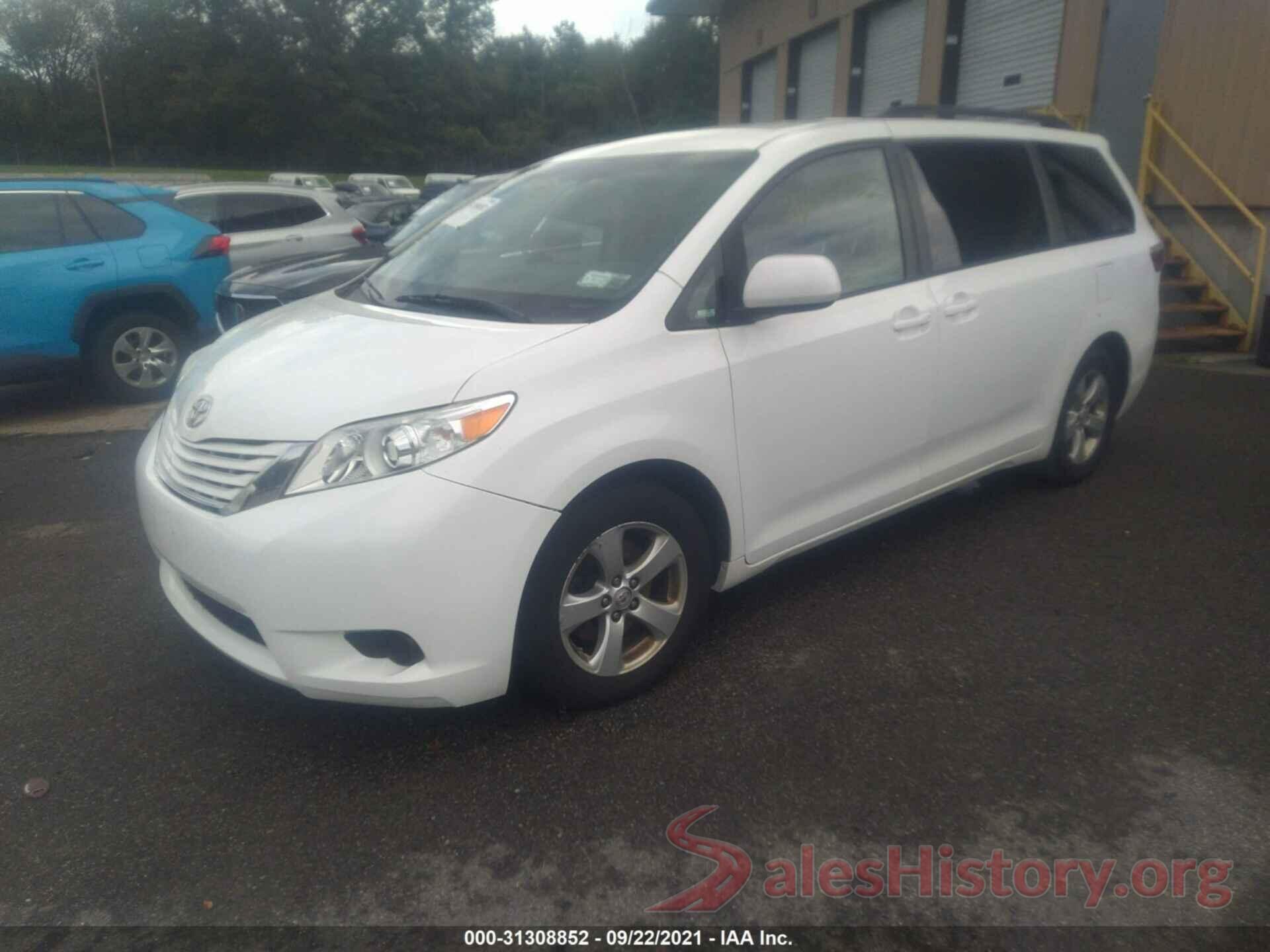 5TDKZ3DC5HS802525 2017 TOYOTA SIENNA