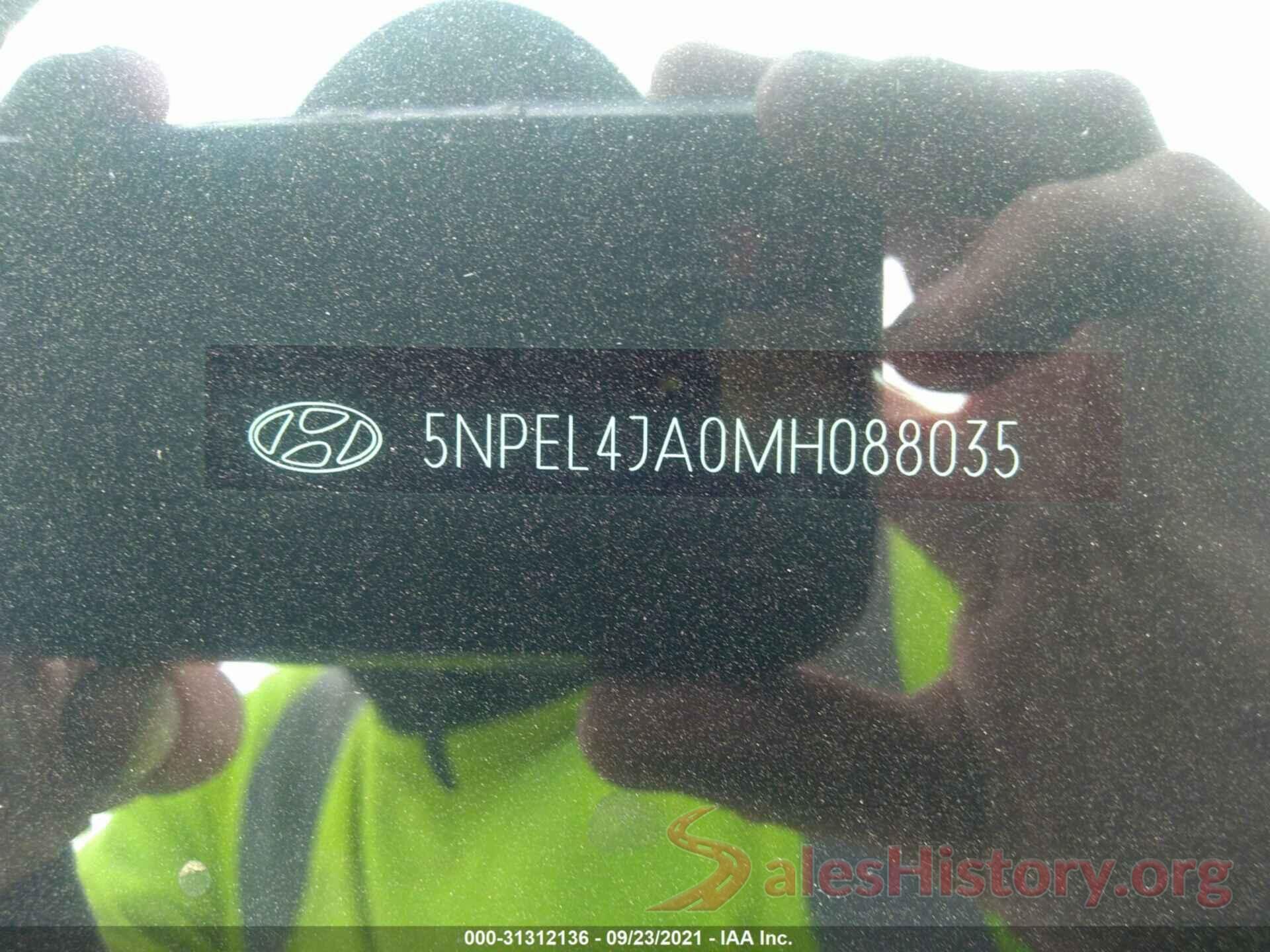 5NPEL4JA0MH088035 2021 HYUNDAI SONATA