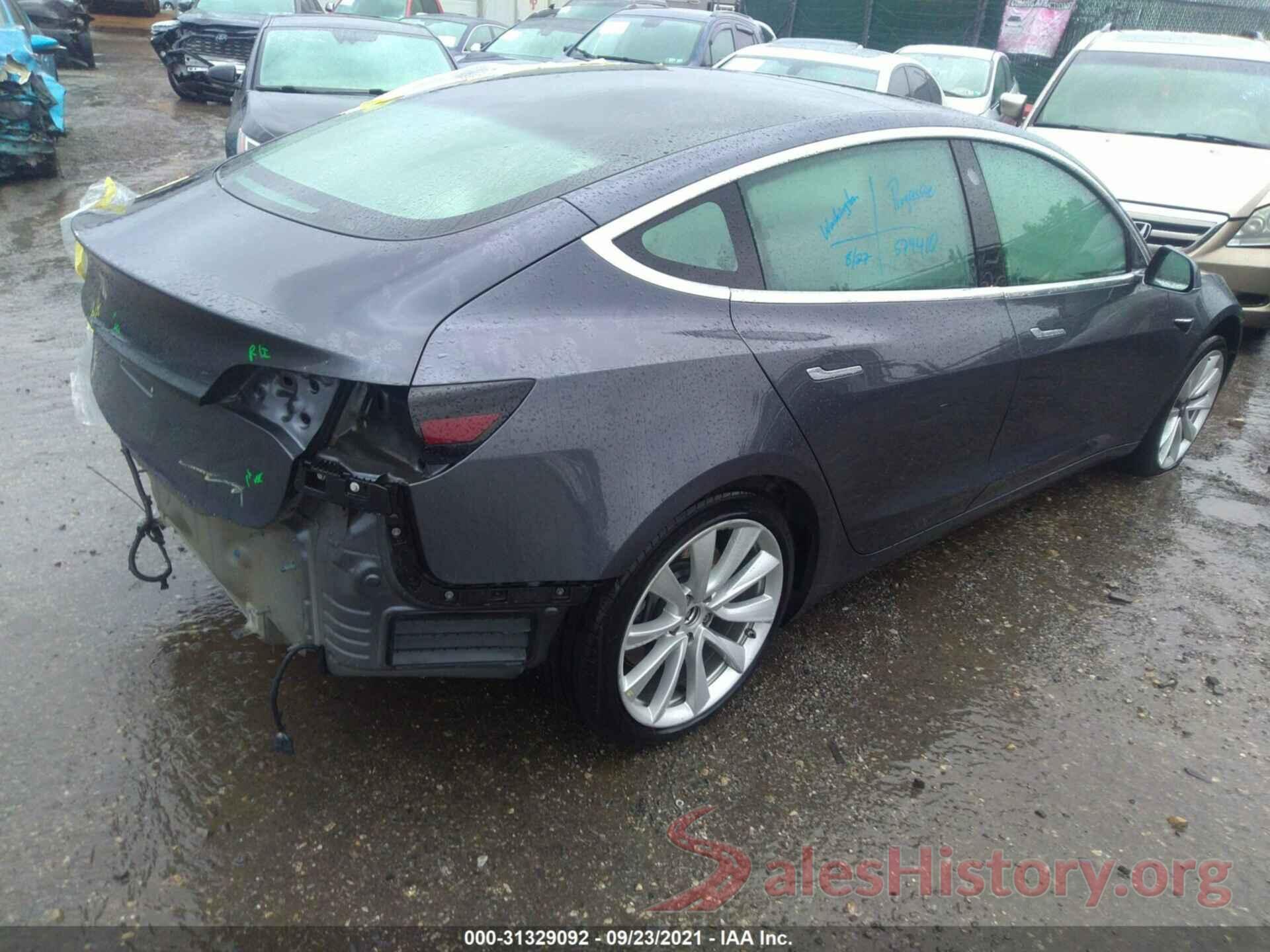 5YJ3E1EB0KF205837 2019 TESLA MODEL 3