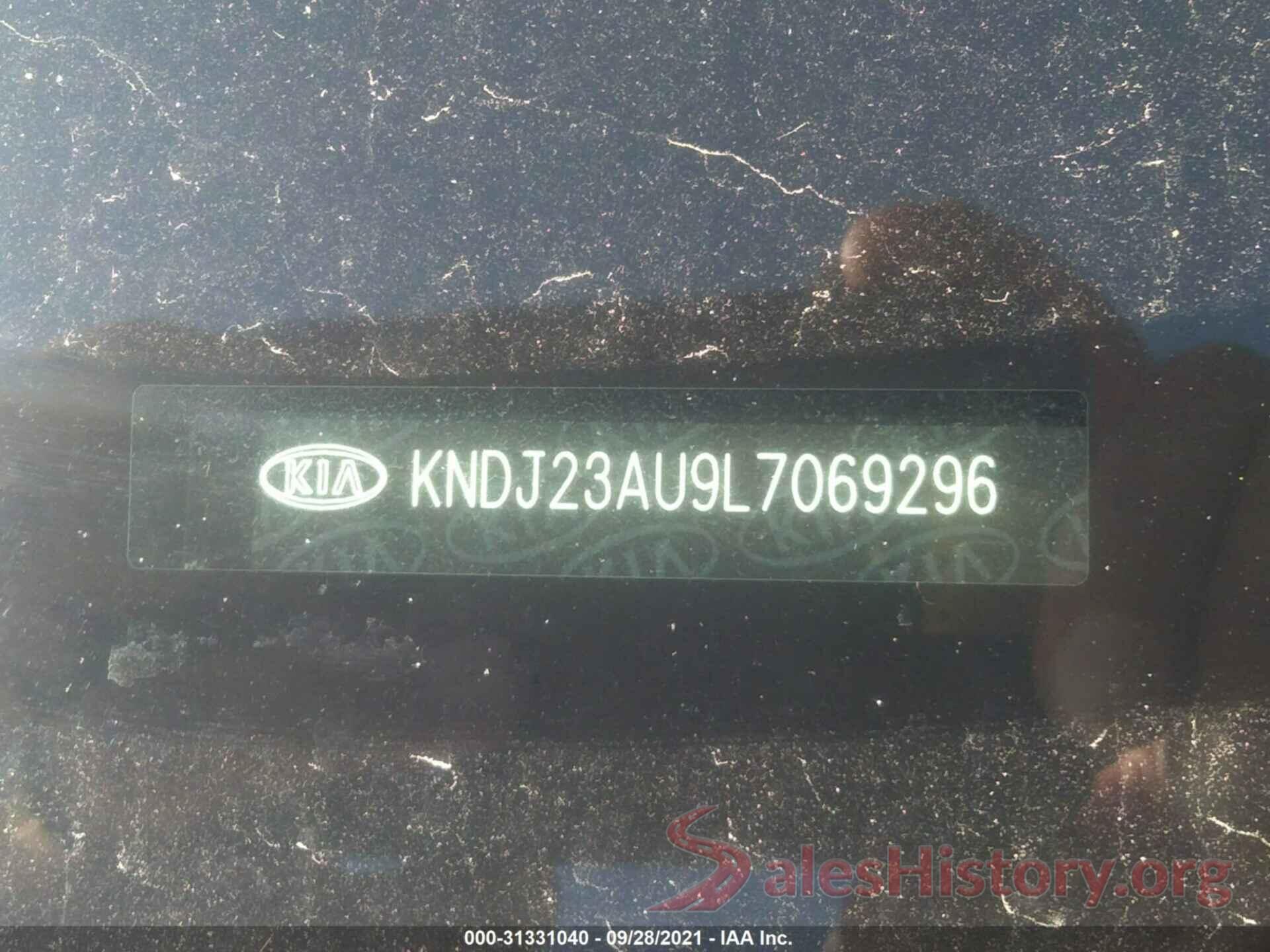 KNDJ23AU9L7069296 2020 KIA SOUL