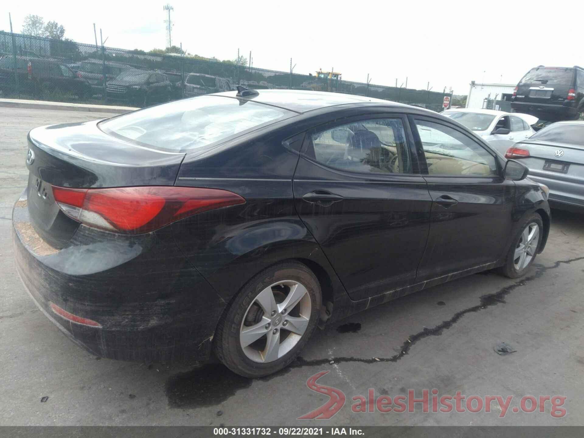 KMHDH4AE3GU583593 2016 HYUNDAI ELANTRA