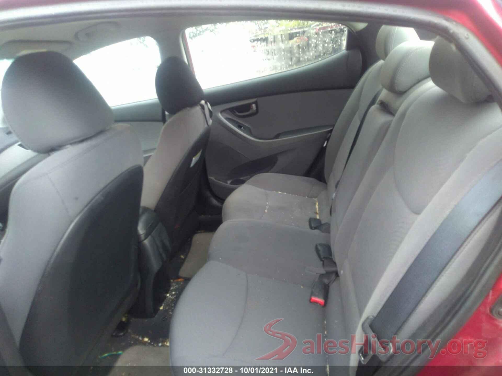 5NPDH4AE8GH783657 2016 HYUNDAI ELANTRA