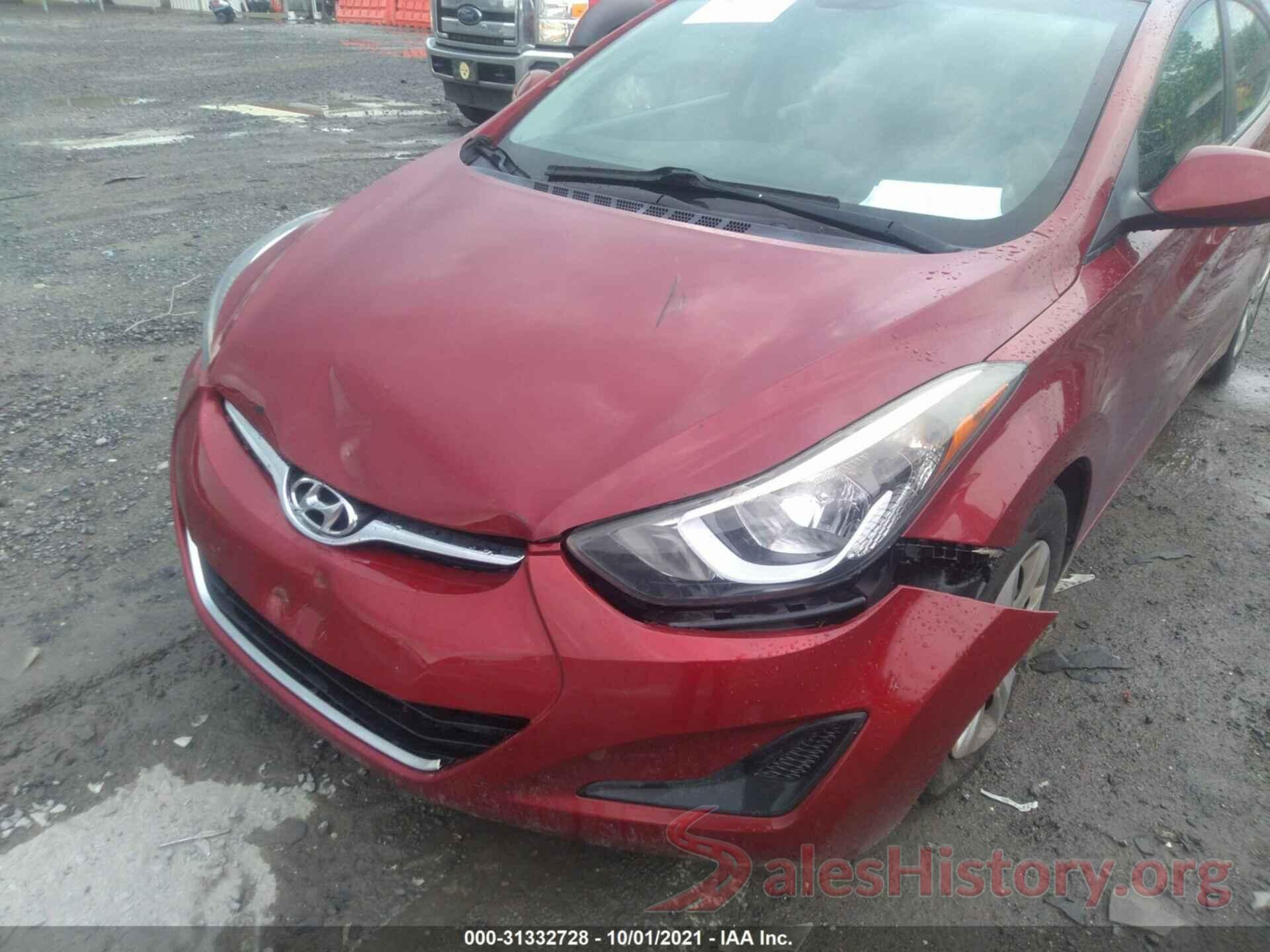 5NPDH4AE8GH783657 2016 HYUNDAI ELANTRA