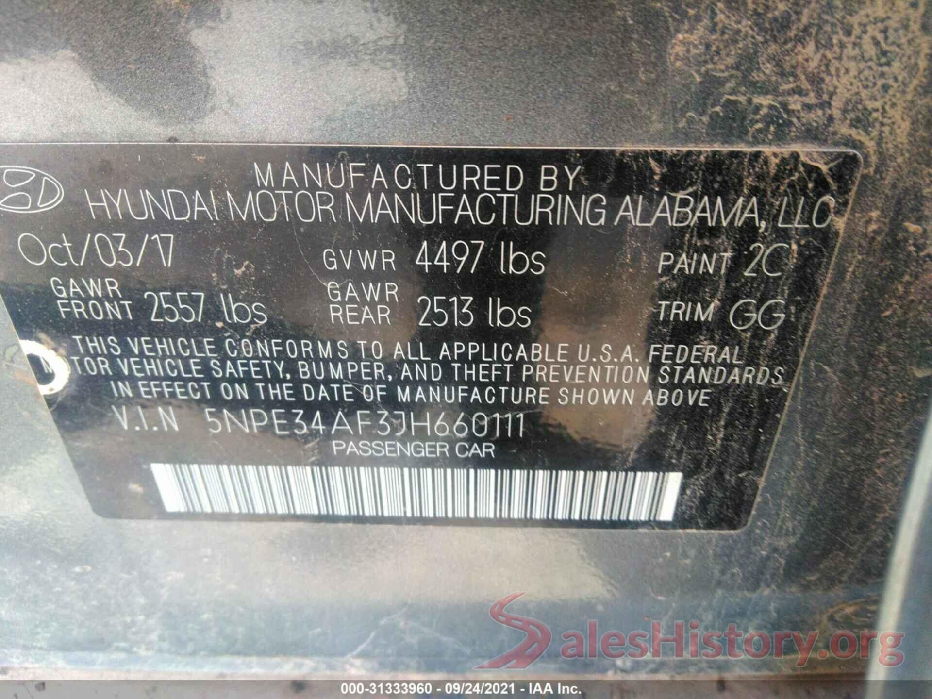 5NPE34AF3JH660111 2018 HYUNDAI SONATA