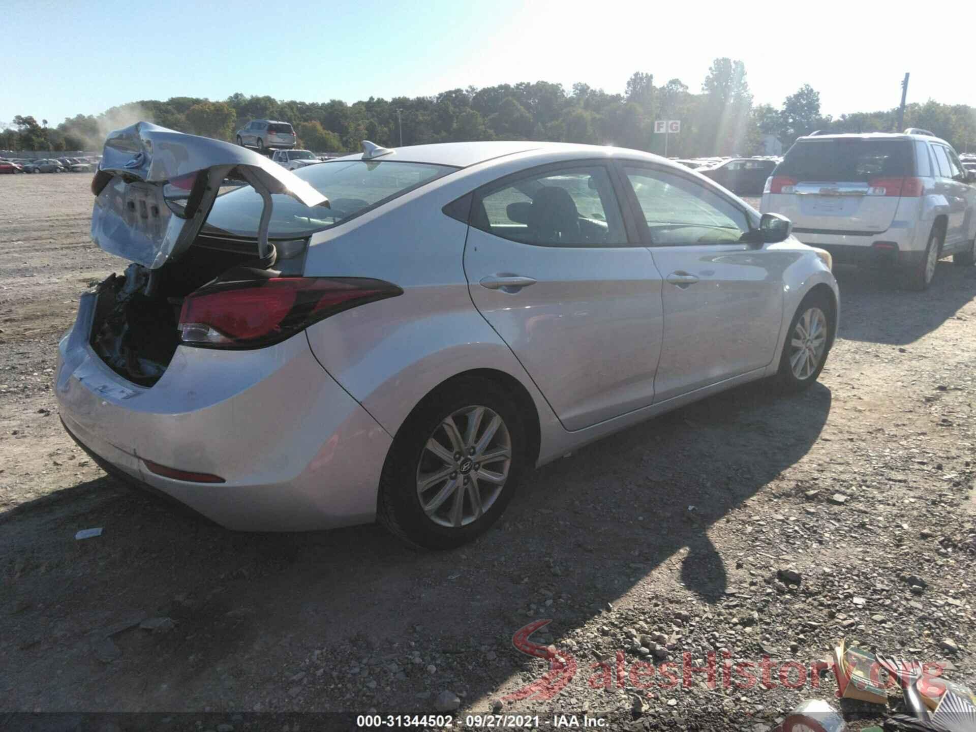 KMHDH4AE0GU519012 2016 HYUNDAI ELANTRA