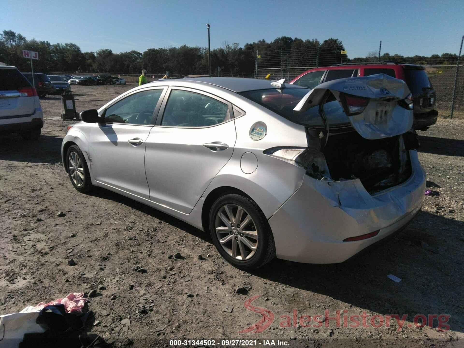 KMHDH4AE0GU519012 2016 HYUNDAI ELANTRA