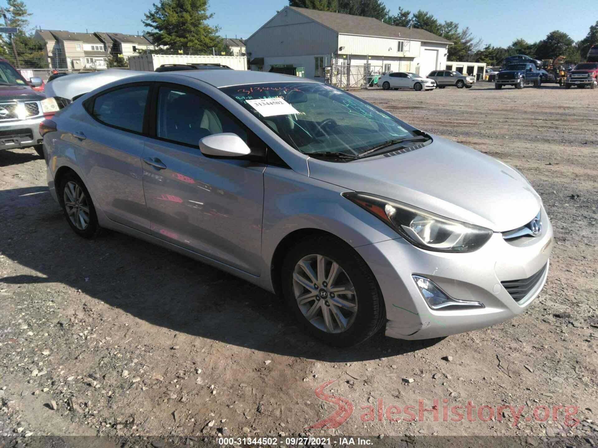 KMHDH4AE0GU519012 2016 HYUNDAI ELANTRA