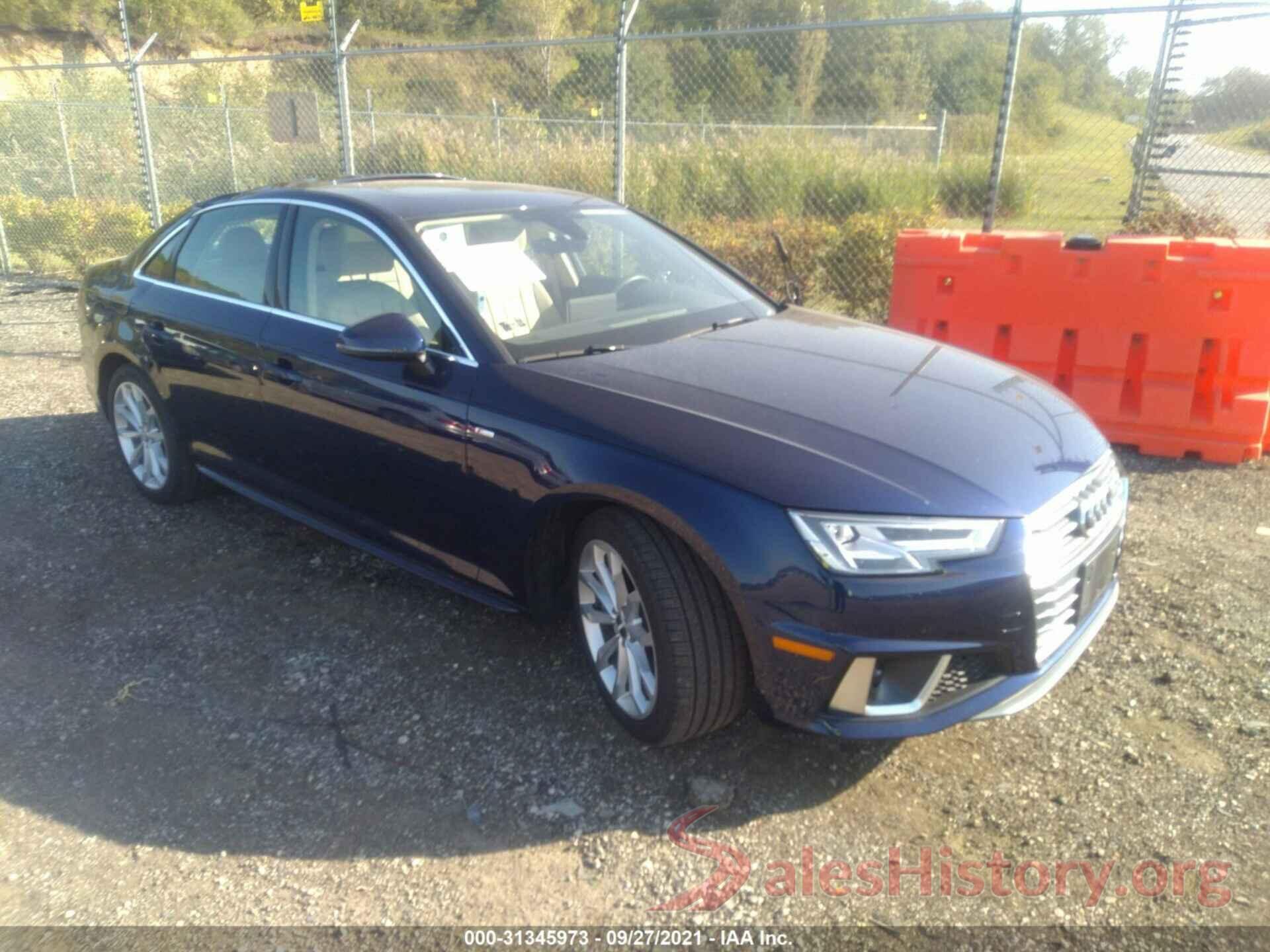 WAUENAF45KA016521 2019 AUDI A4