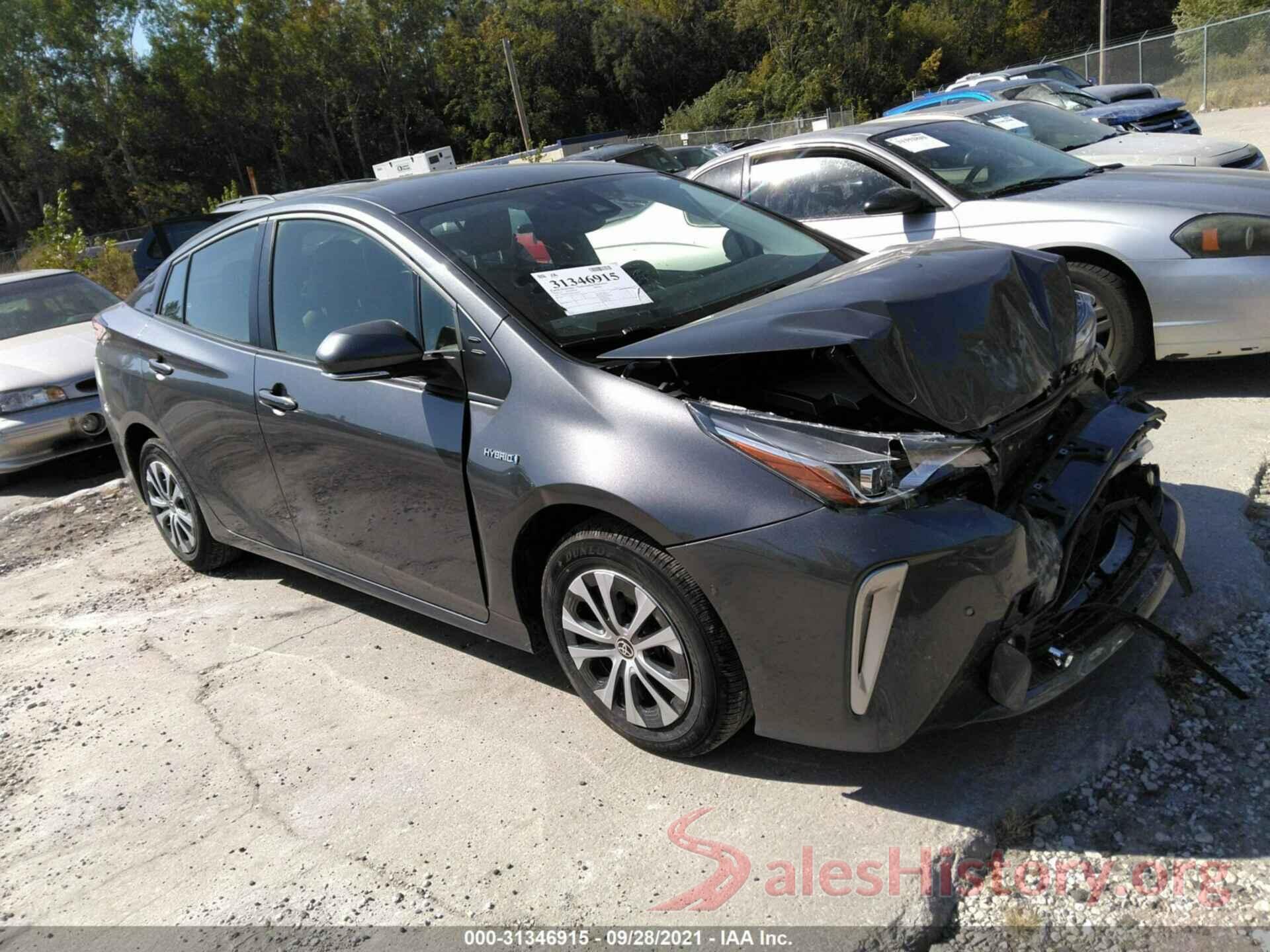 JTDL9MFU6M3025574 2021 TOYOTA PRIUS