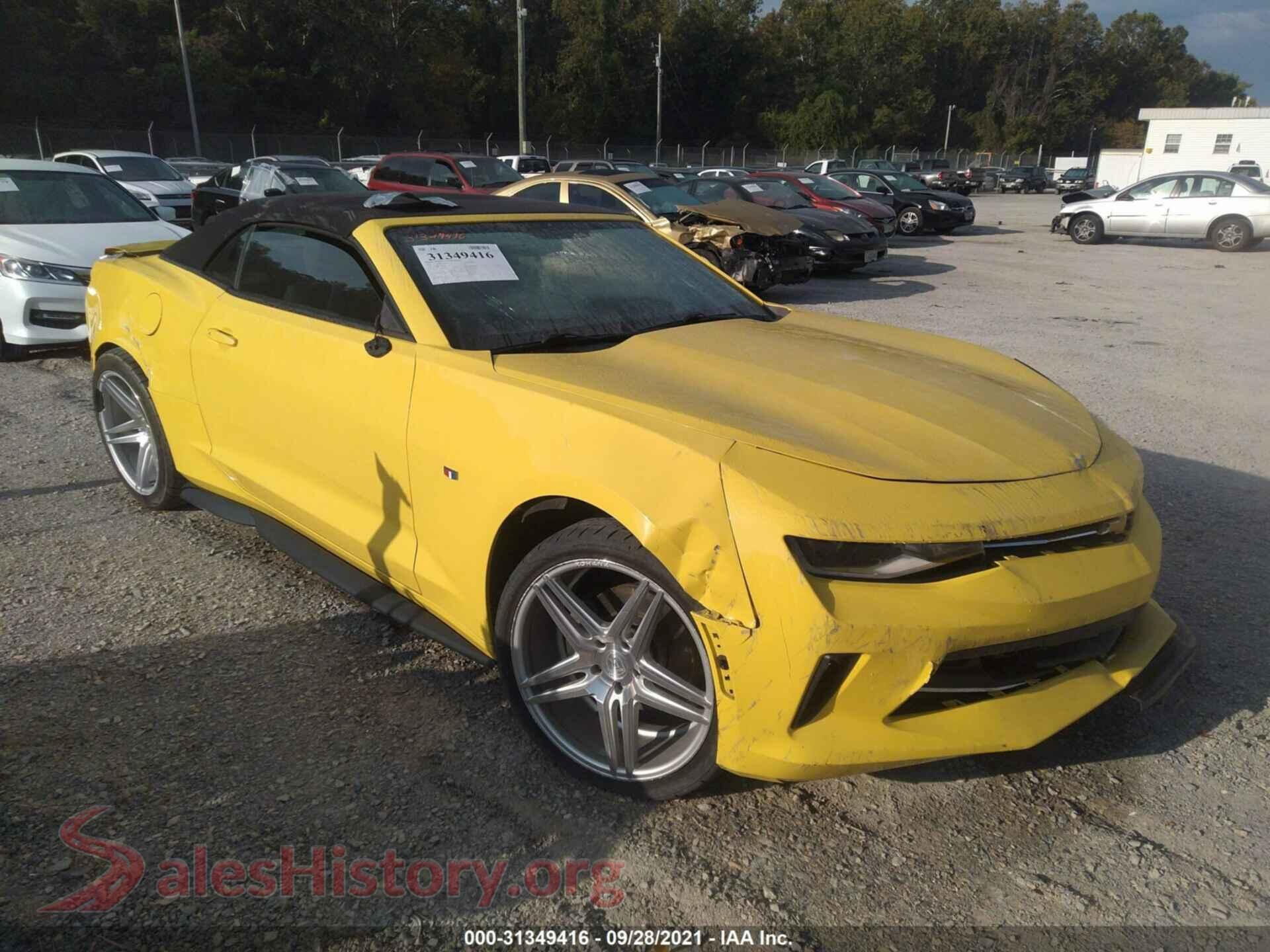 2017 CHEVROLET CAMARO VIN 1G1FB3DX8H0123109, auction photo