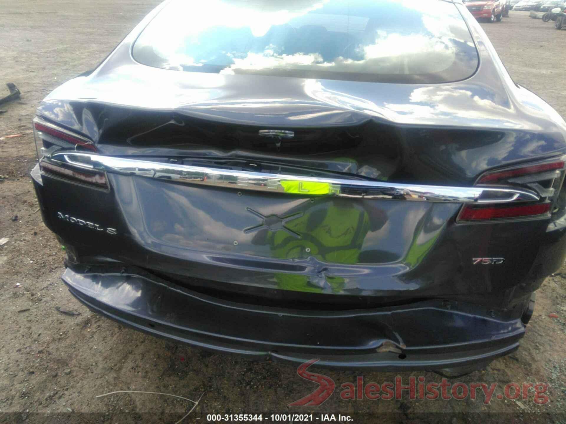 5YJSA1E25KF302992 2019 TESLA MODEL S