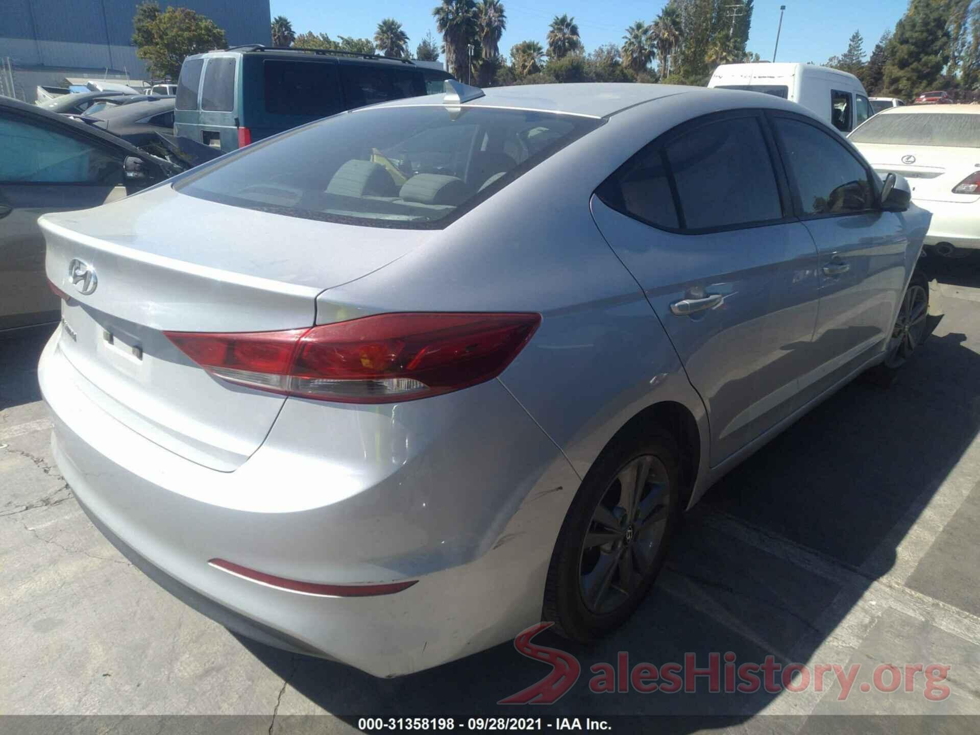 5NPD84LF3JH299876 2018 HYUNDAI ELANTRA