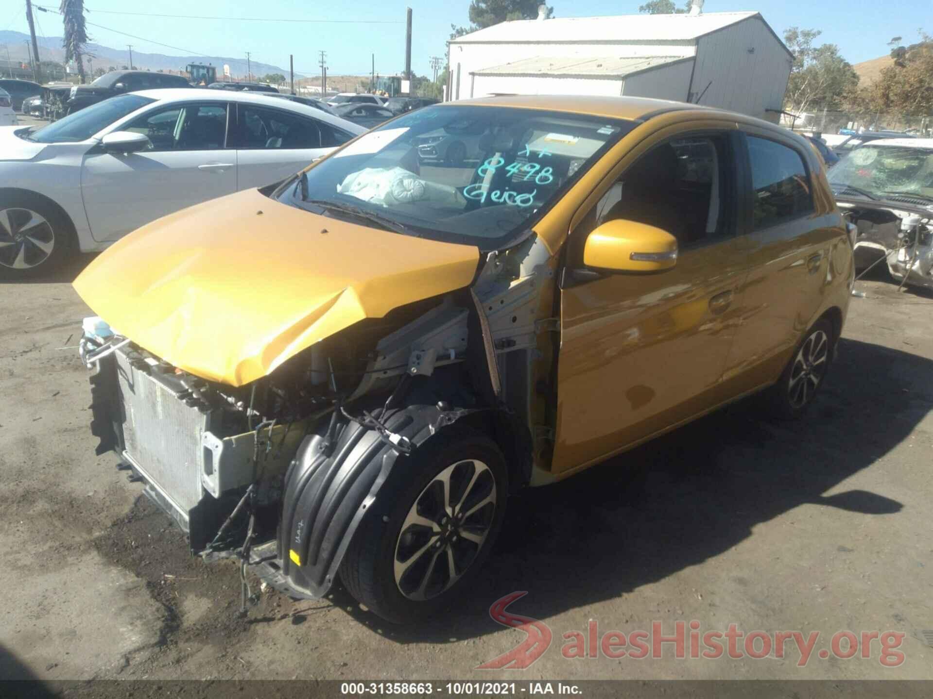 ML32AWHJ2MH002378 2021 MITSUBISHI MIRAGE