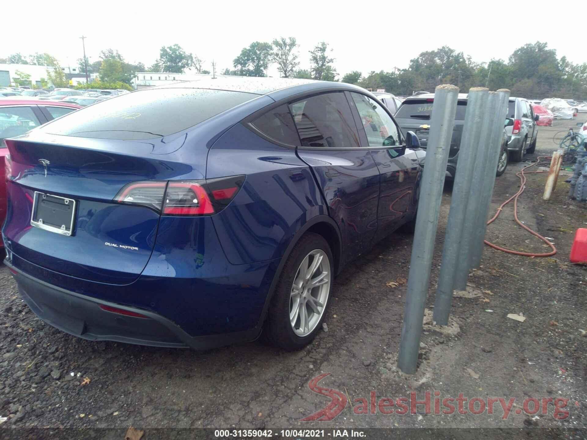 5YJYGDEE5LF045287 2020 TESLA MODEL Y