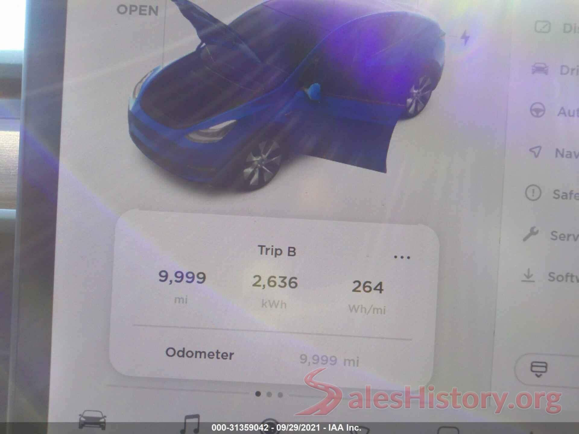 5YJYGDEE5LF045287 2020 TESLA MODEL Y