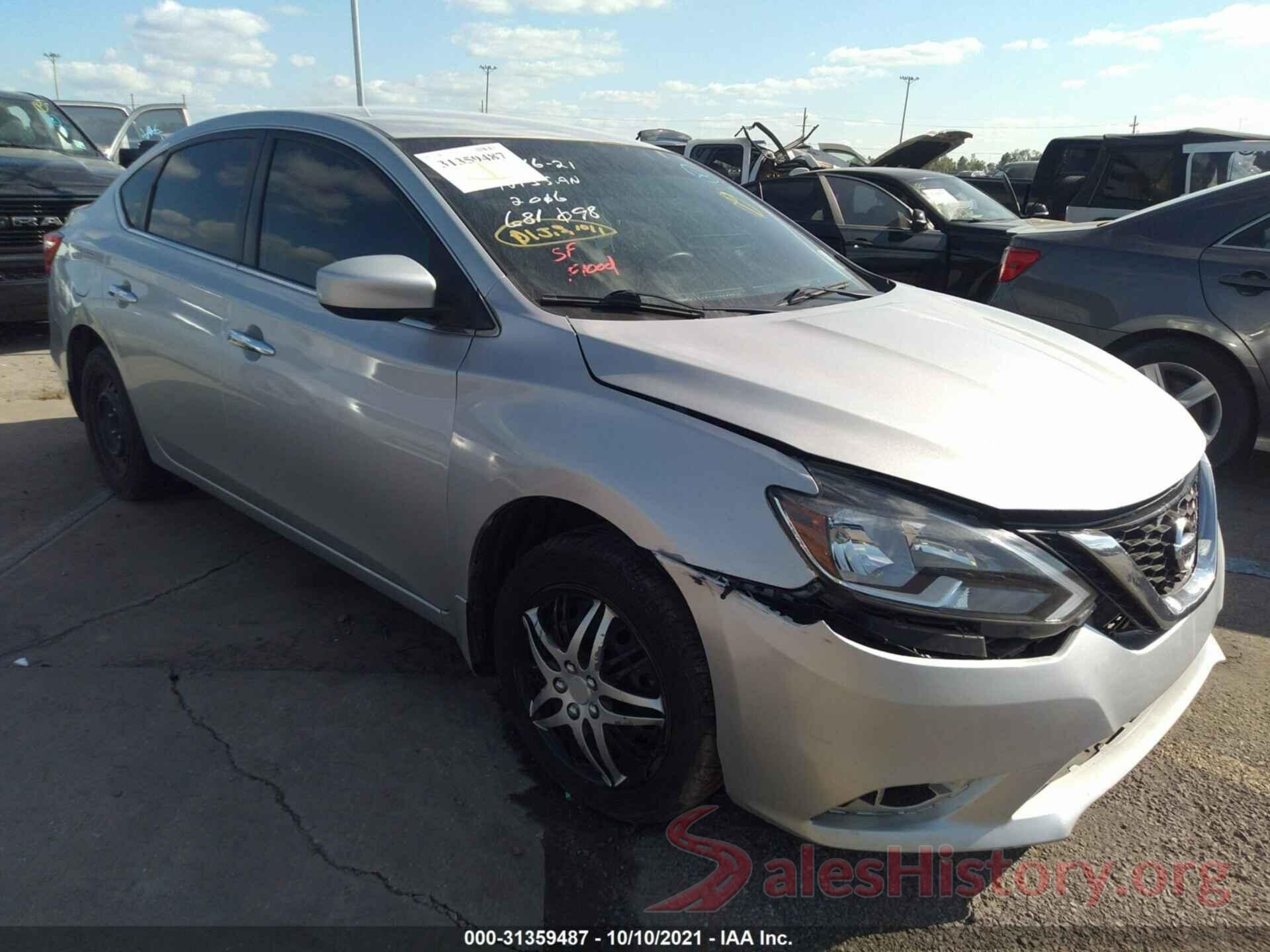 3N1AB7AP0GL681098 2016 NISSAN SENTRA