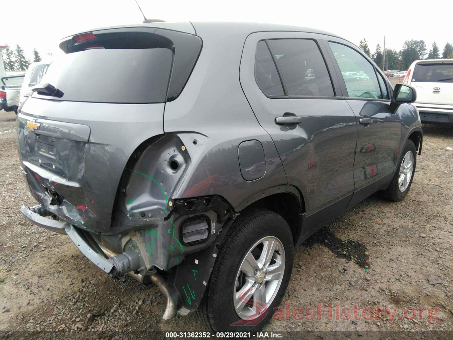 3GNCJNSB2LL275020 2020 CHEVROLET TRAX