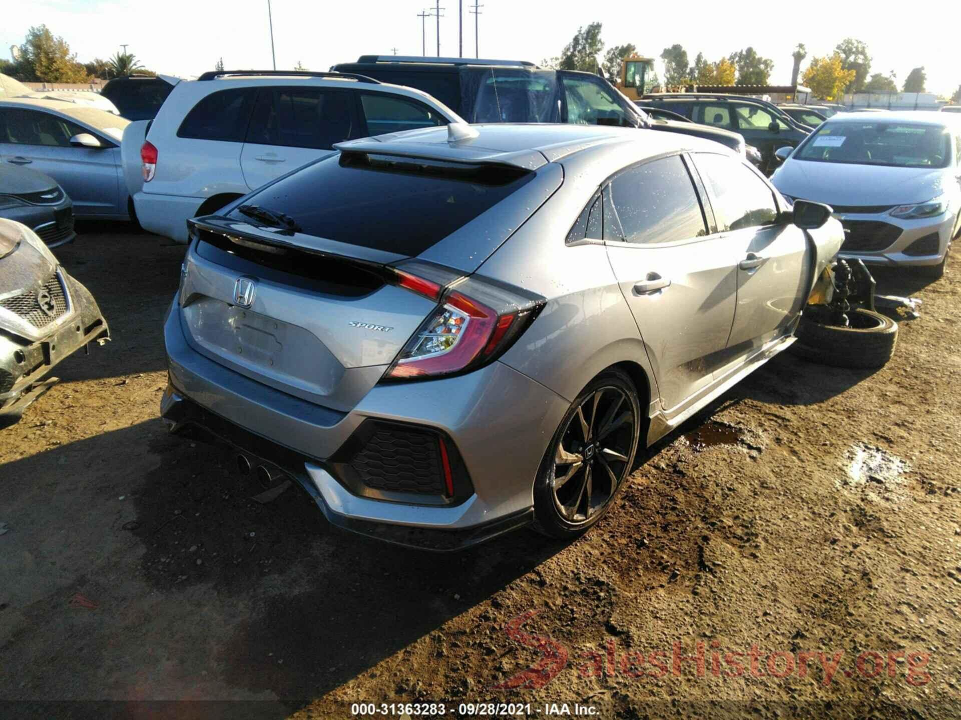 SHHFK7H44JU402383 2018 HONDA CIVIC HATCHBACK