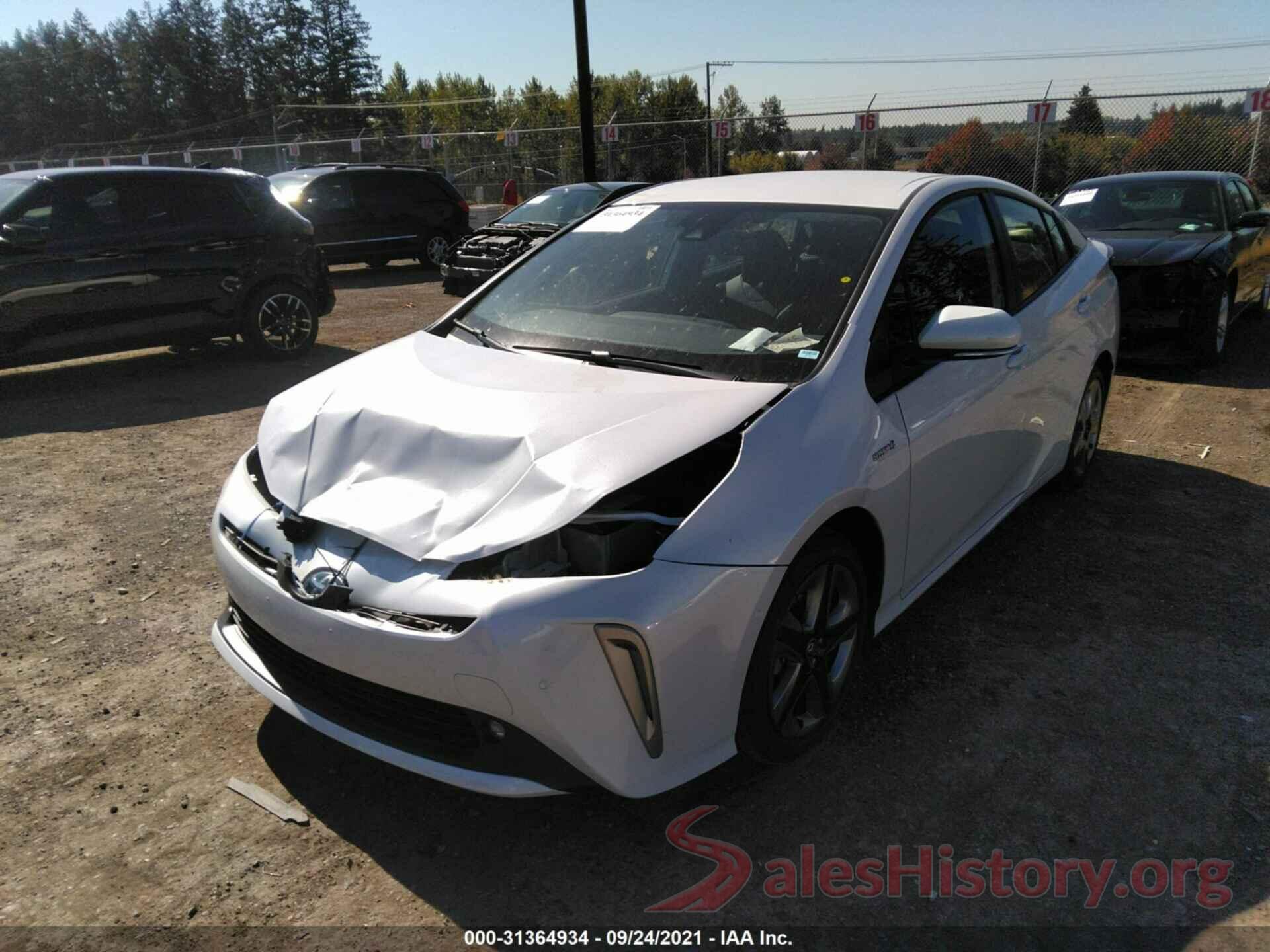 JTDKAMFUXN3154311 2022 TOYOTA PRIUS