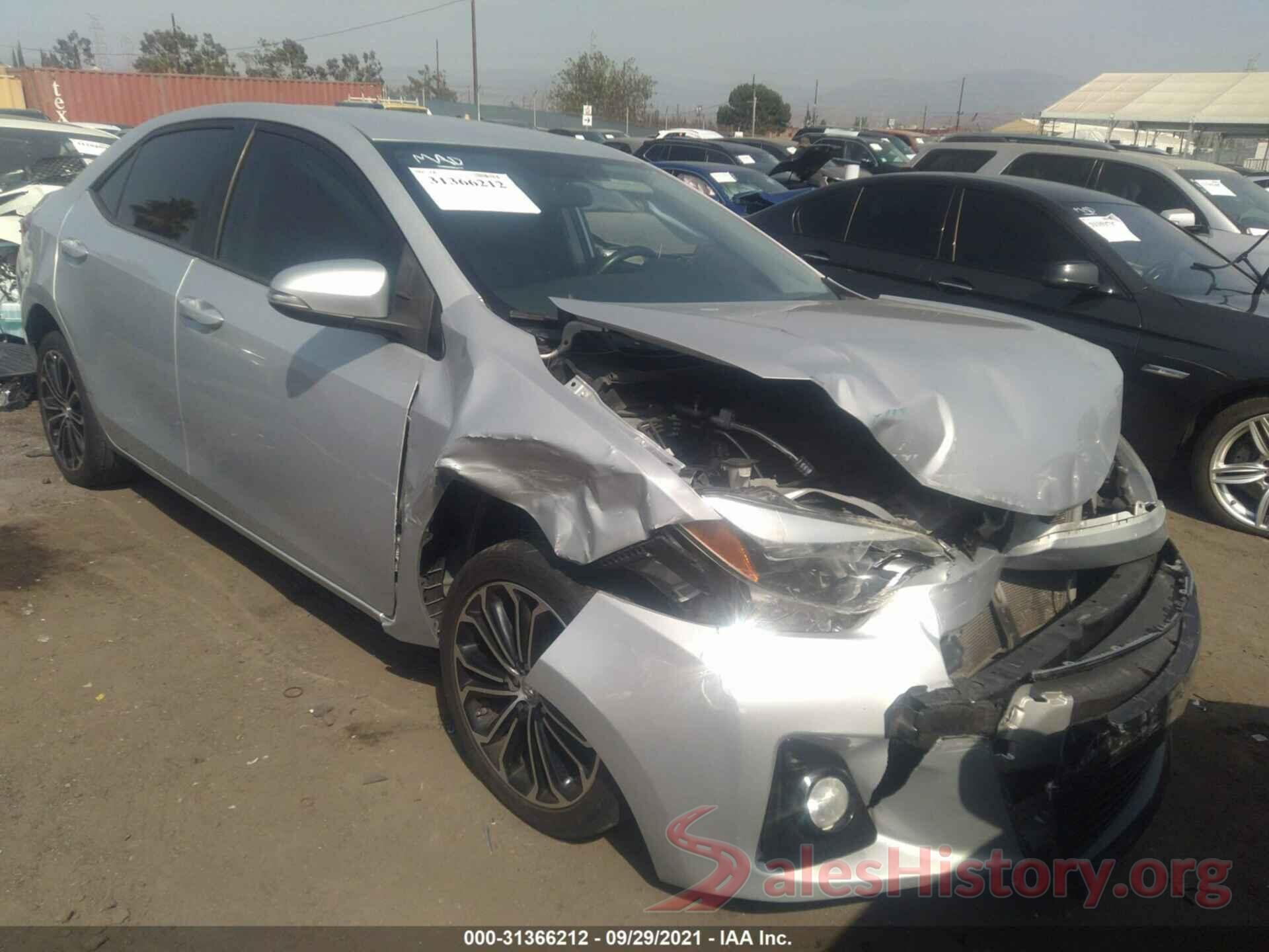 5YFBURHE2GP481354 2016 TOYOTA COROLLA