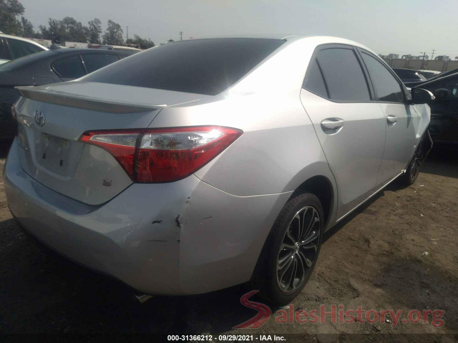 5YFBURHE2GP481354 2016 TOYOTA COROLLA