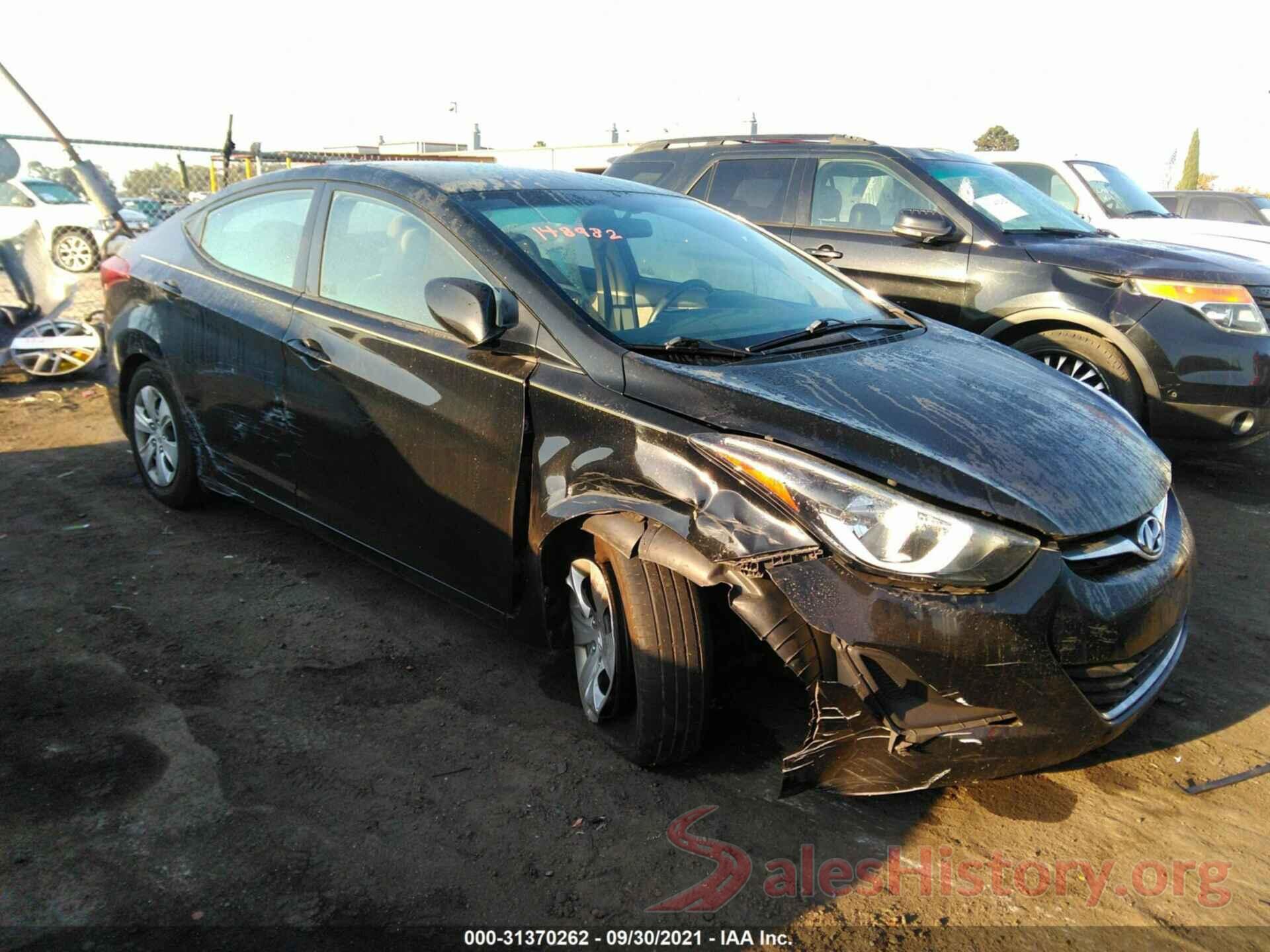 5NPDH4AEXGH746559 2016 HYUNDAI ELANTRA