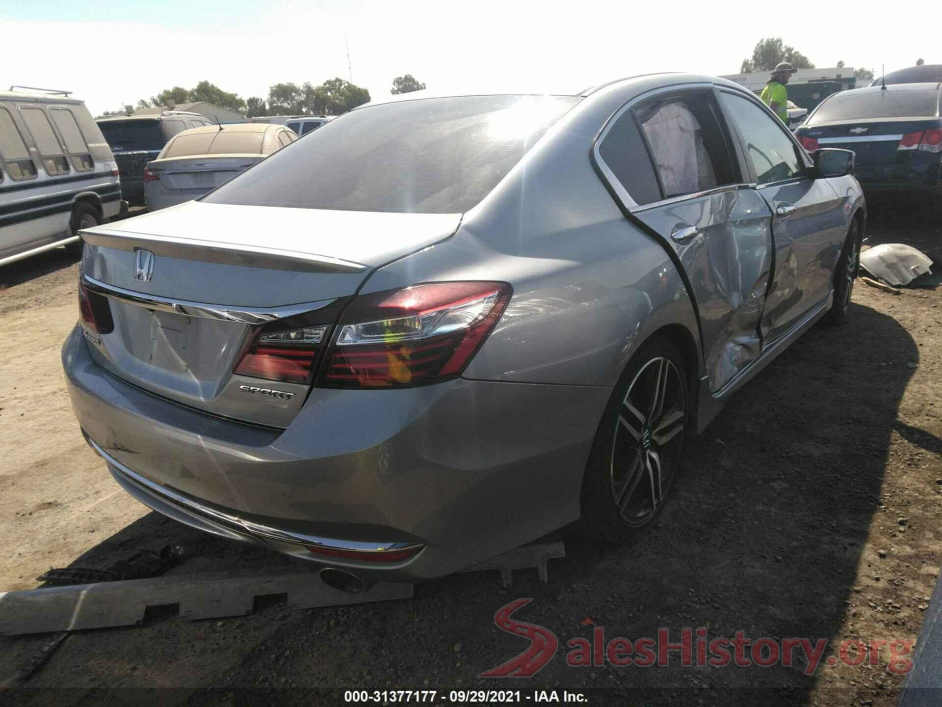 1HGCR2F53GA168836 2016 HONDA ACCORD SEDAN