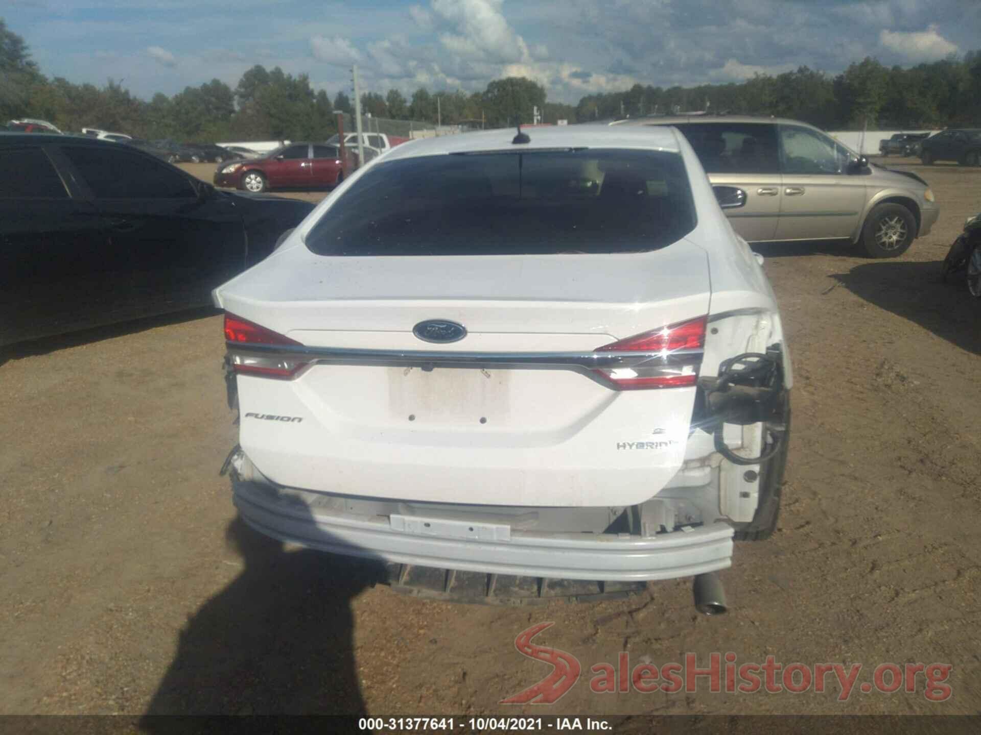 3FA6P0LU4JR268903 2018 FORD FUSION HYBRID