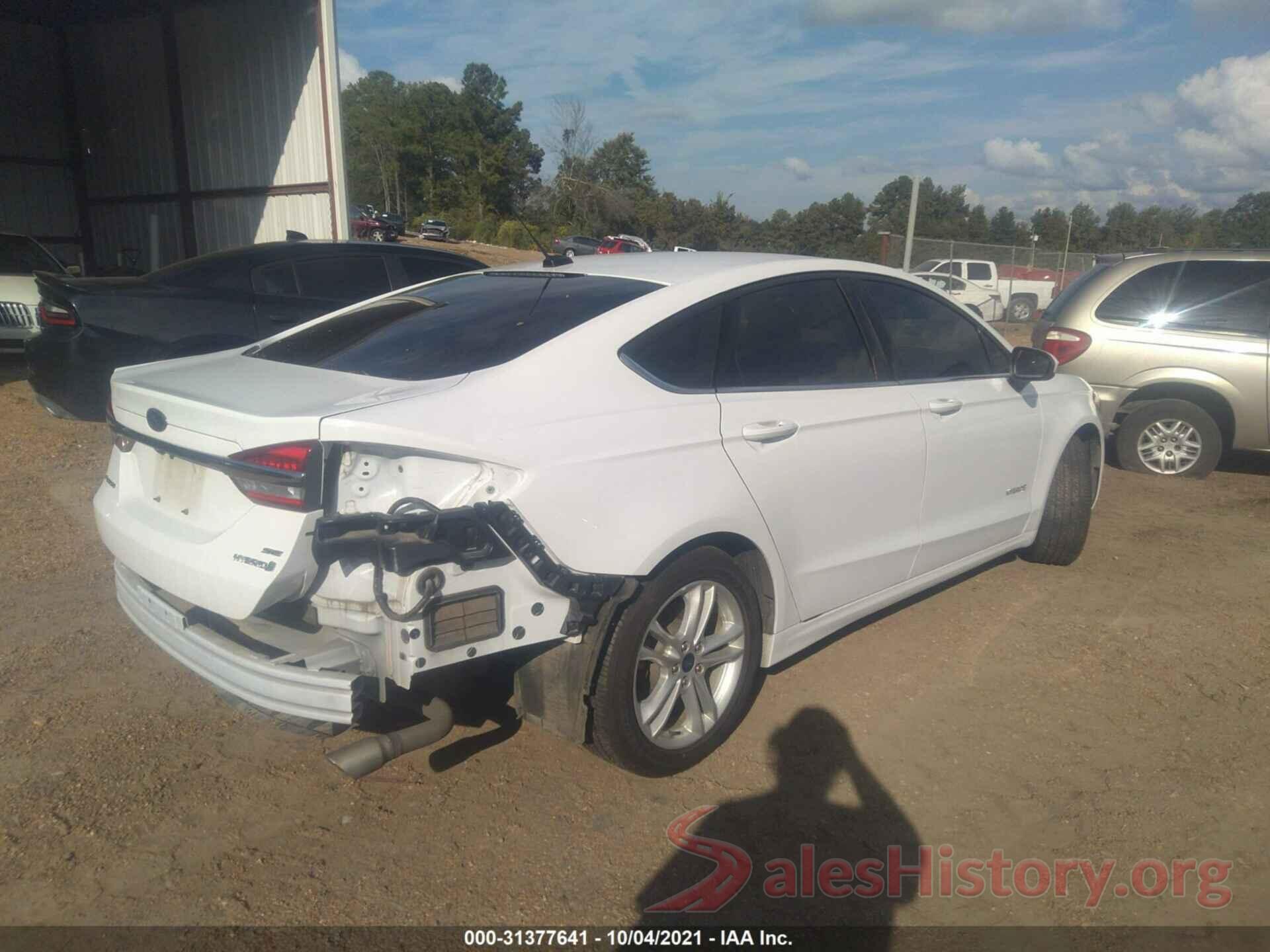 3FA6P0LU4JR268903 2018 FORD FUSION HYBRID