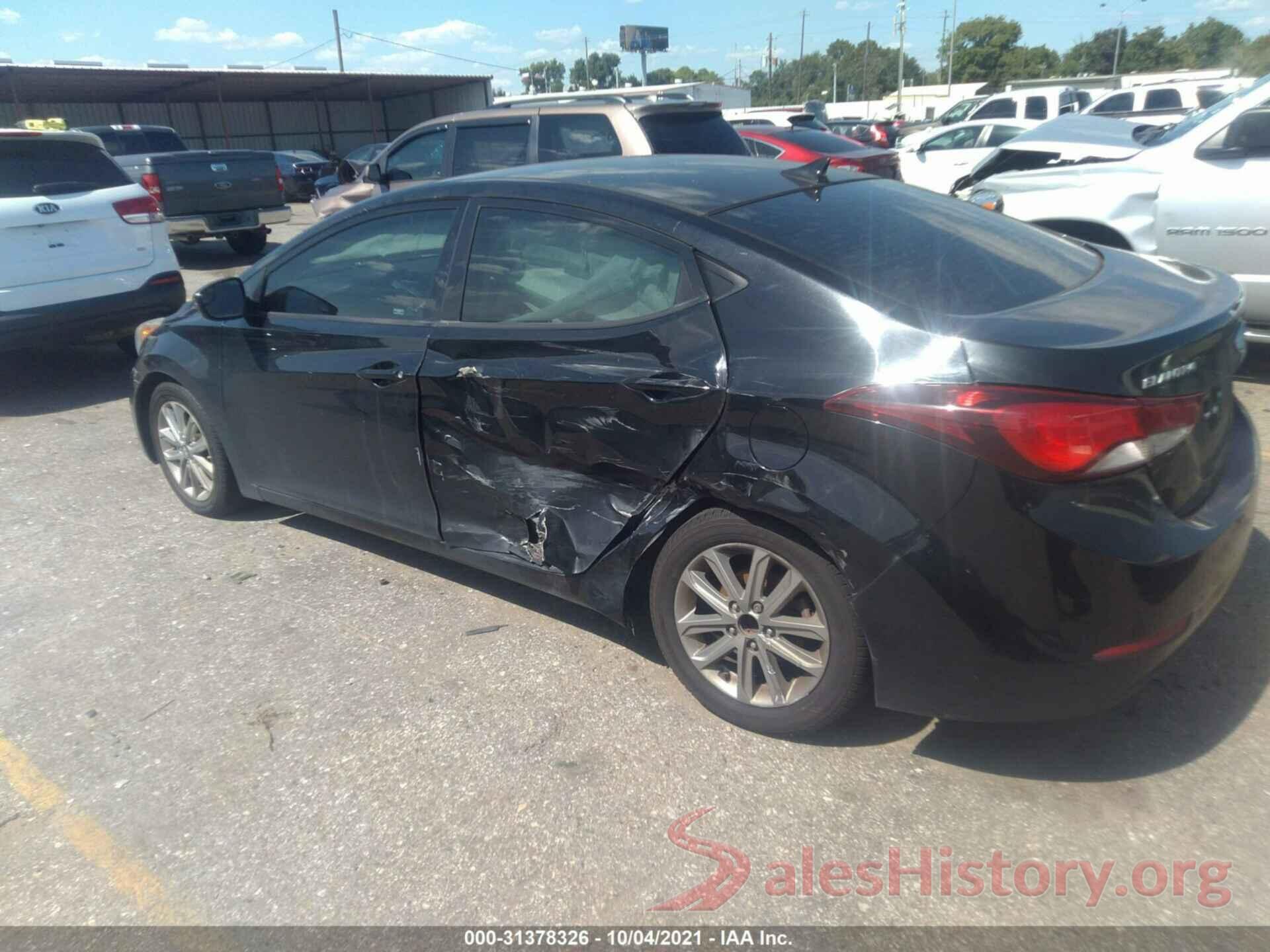 5NPDH4AEXGH656392 2016 HYUNDAI ELANTRA