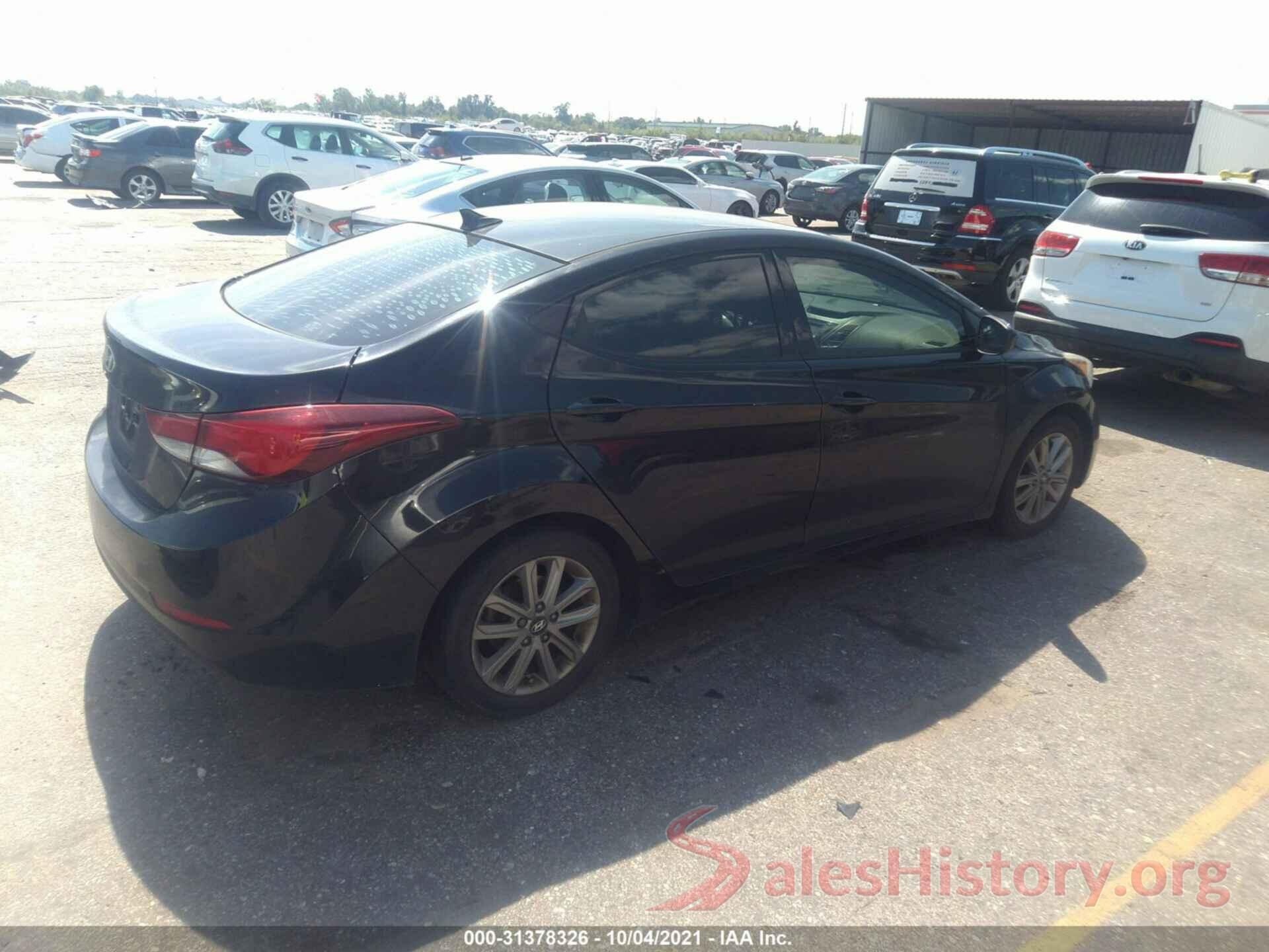 5NPDH4AEXGH656392 2016 HYUNDAI ELANTRA