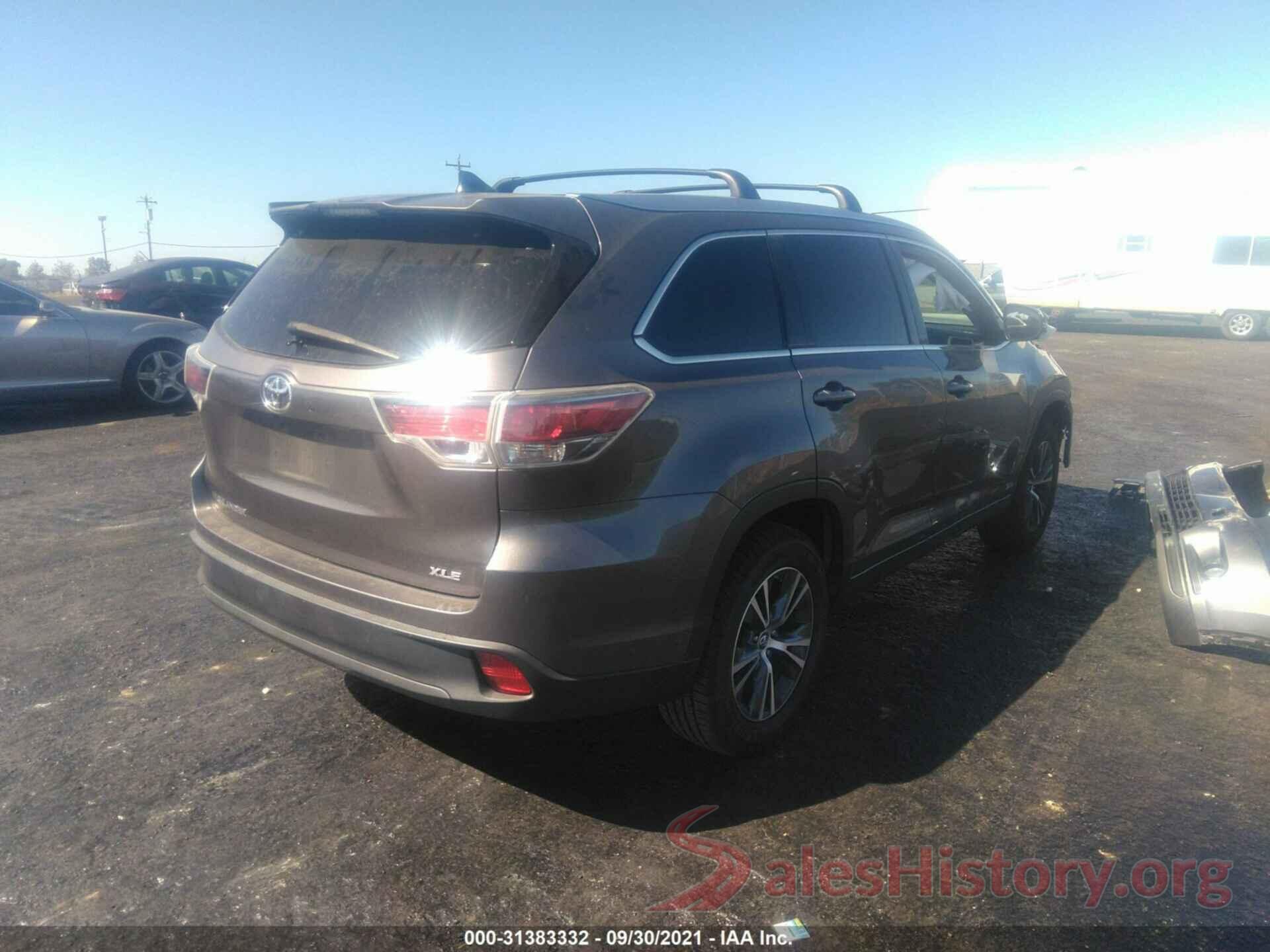 5TDKKRFH0GS123986 2016 TOYOTA HIGHLANDER