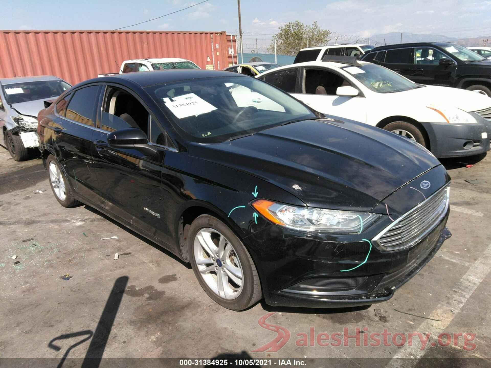 3FA6P0LU1JR139968 2018 FORD FUSION HYBRID