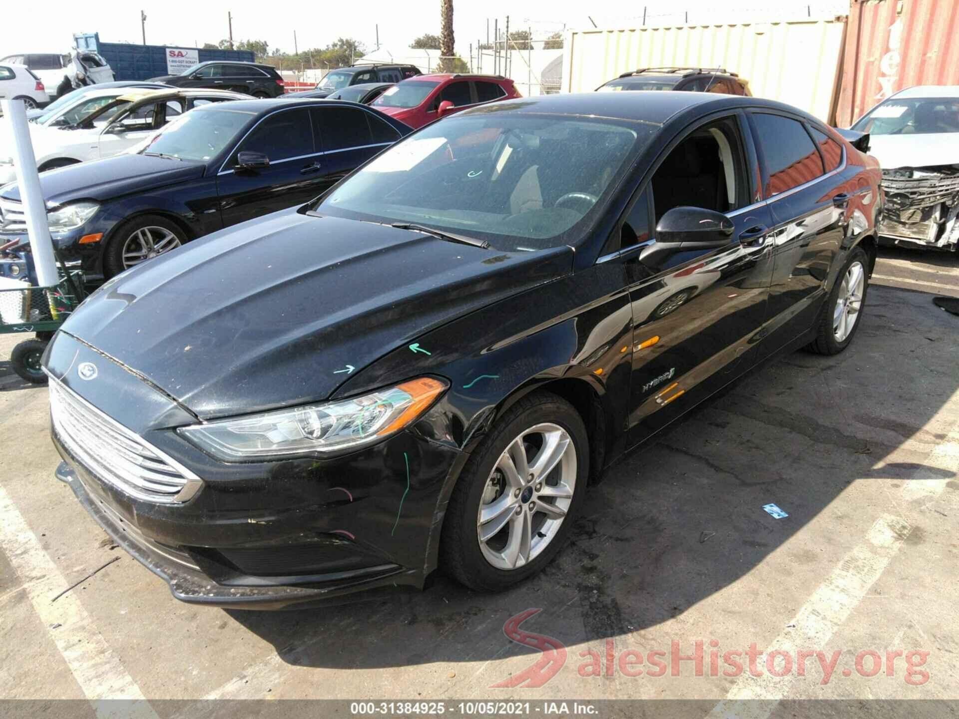 3FA6P0LU1JR139968 2018 FORD FUSION HYBRID