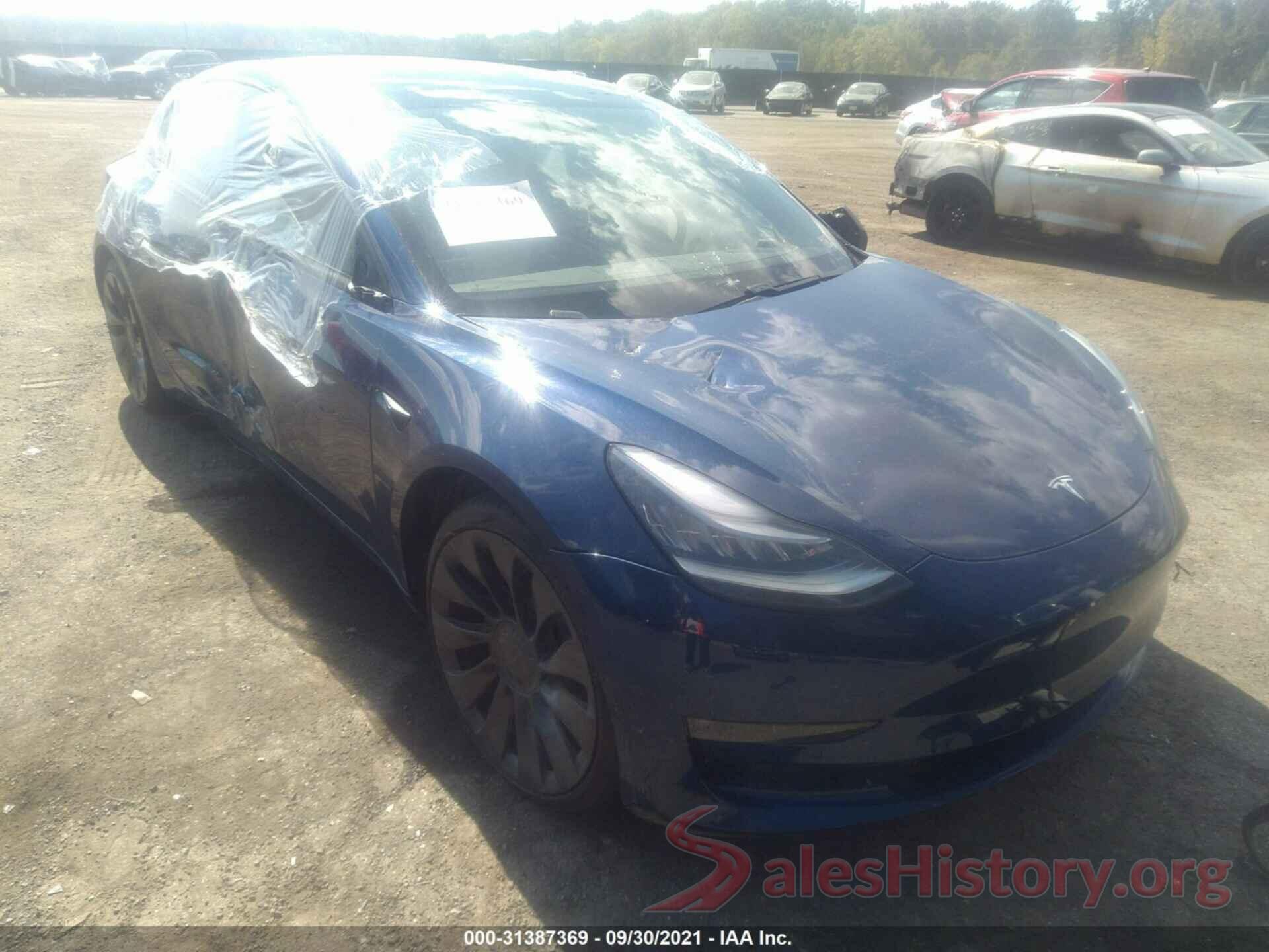 5YJ3E1EC8MF849548 2021 TESLA MODEL 3