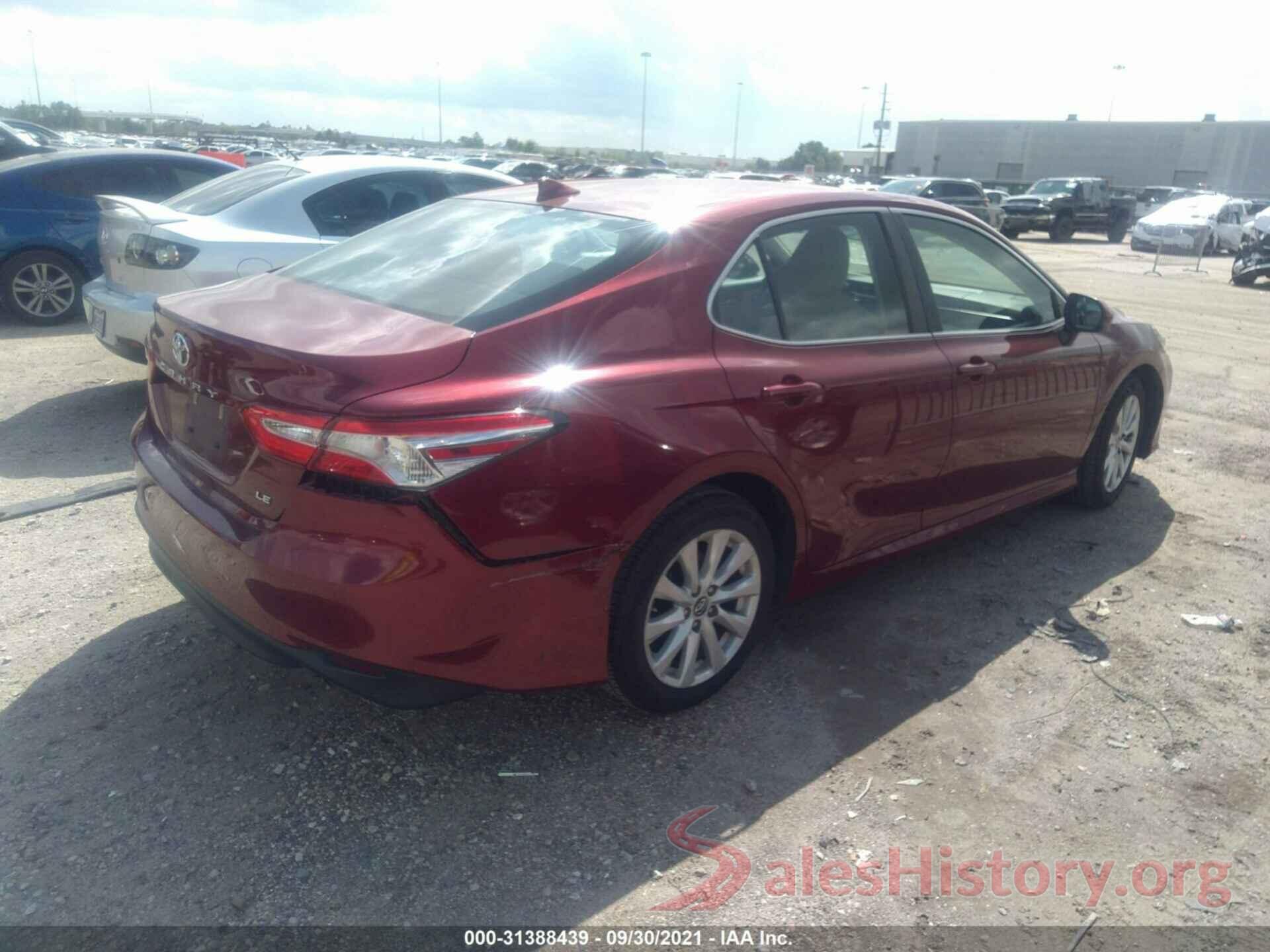 4T1B11HK0KU729298 2019 TOYOTA CAMRY