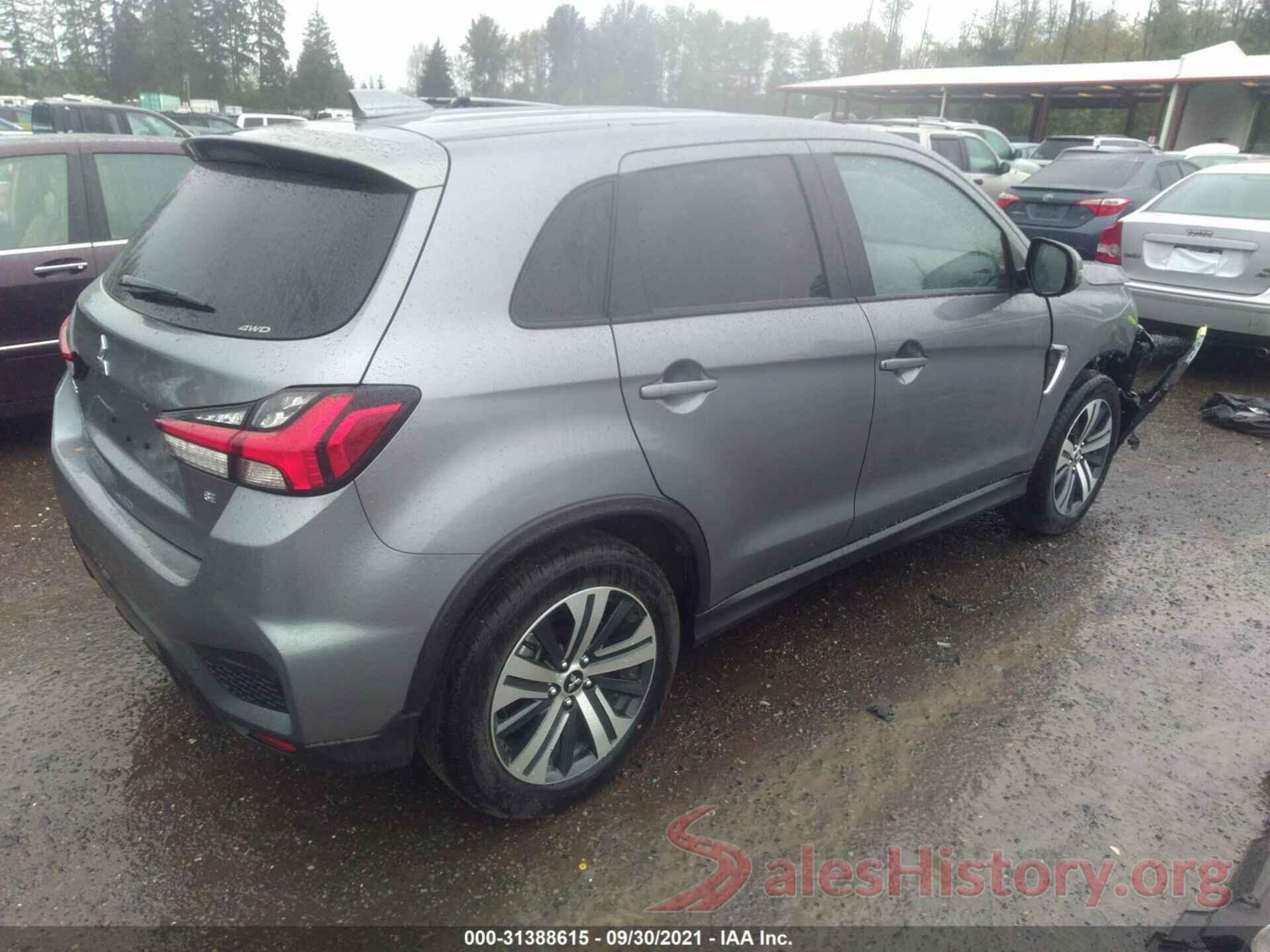 JA4ARUAU4MU013670 2021 MITSUBISHI OUTLANDER SPORT