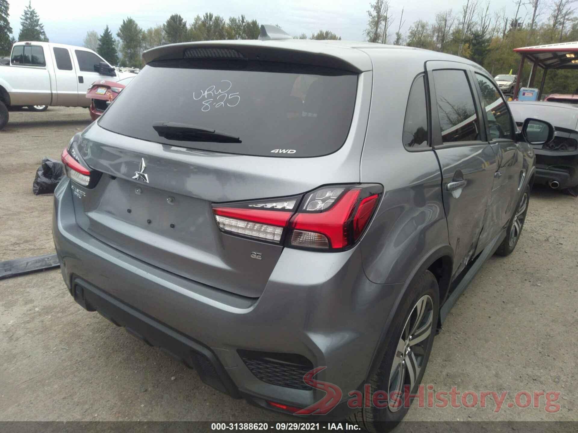 JA4ARUAU5MU013984 2021 MITSUBISHI OUTLANDER SPORT