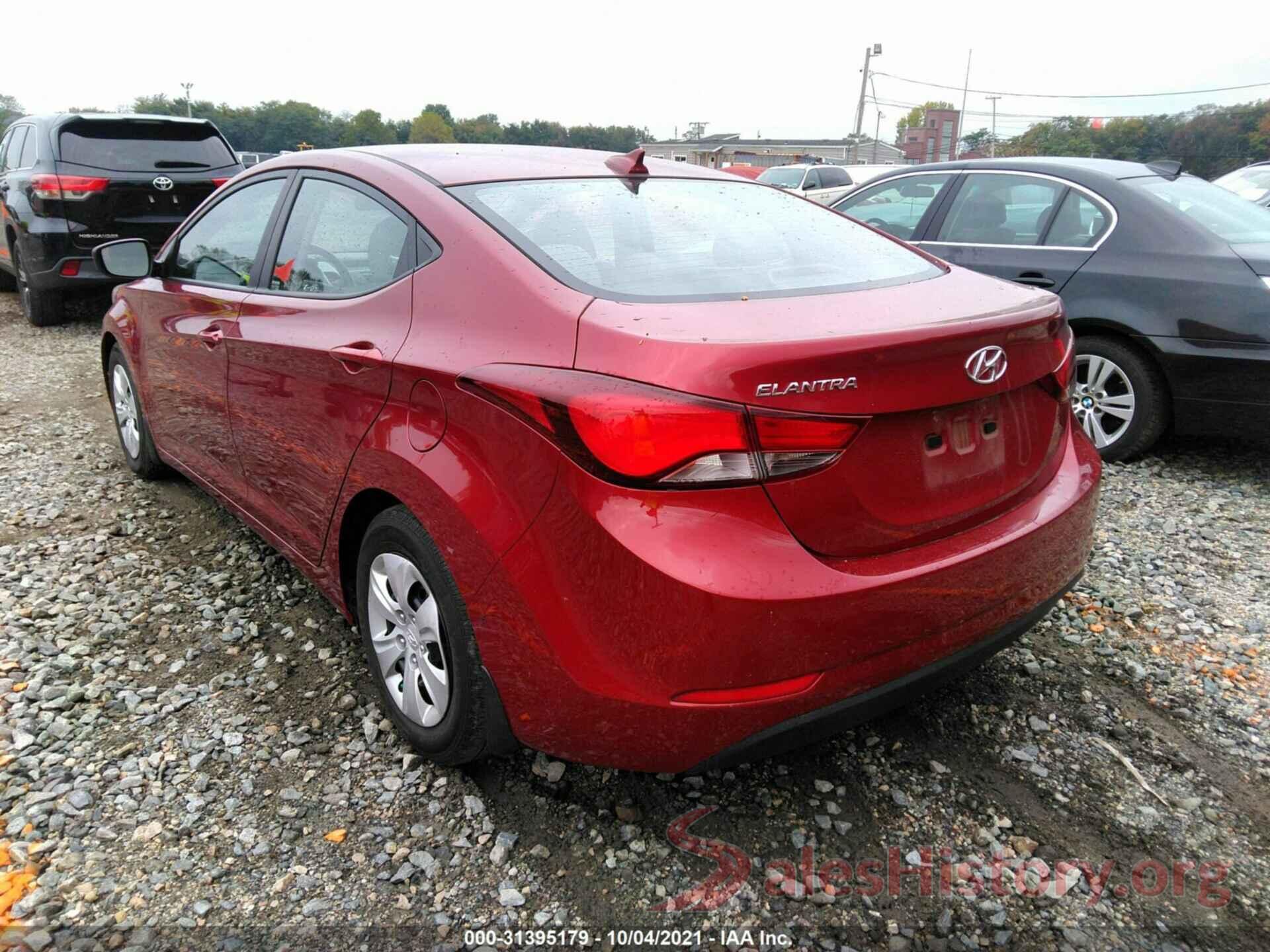 5NPDH4AEXGH795552 2016 HYUNDAI ELANTRA