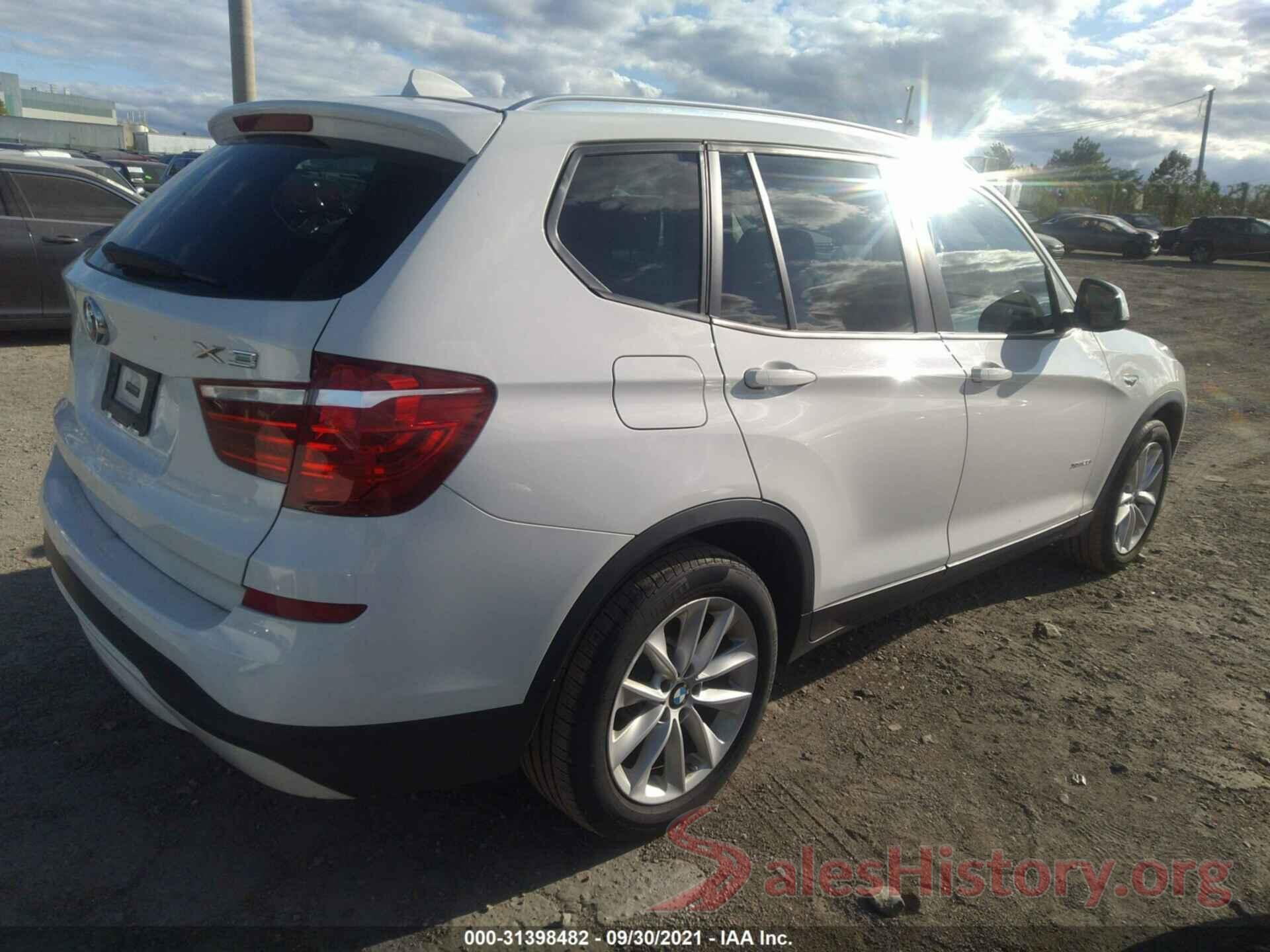 5UXWX9C3XH0T23594 2017 BMW X3