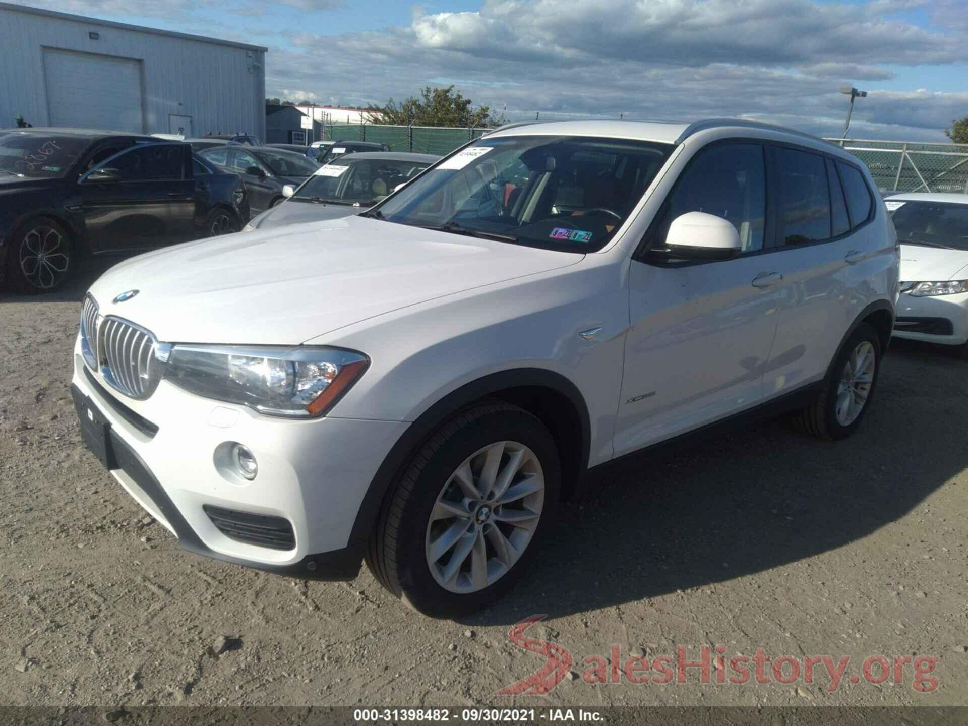 5UXWX9C3XH0T23594 2017 BMW X3