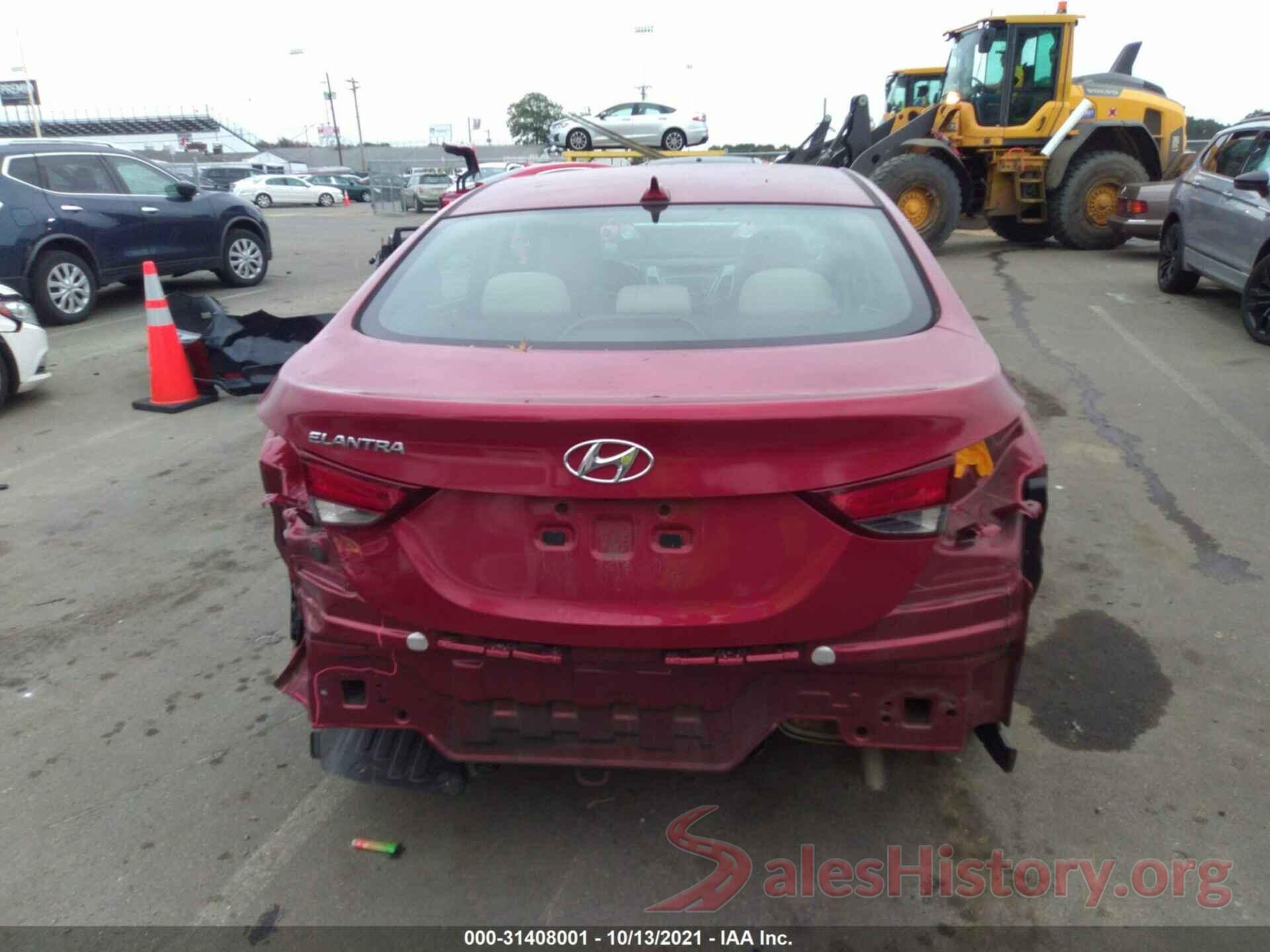 5NPDH4AE9GH788401 2016 HYUNDAI ELANTRA