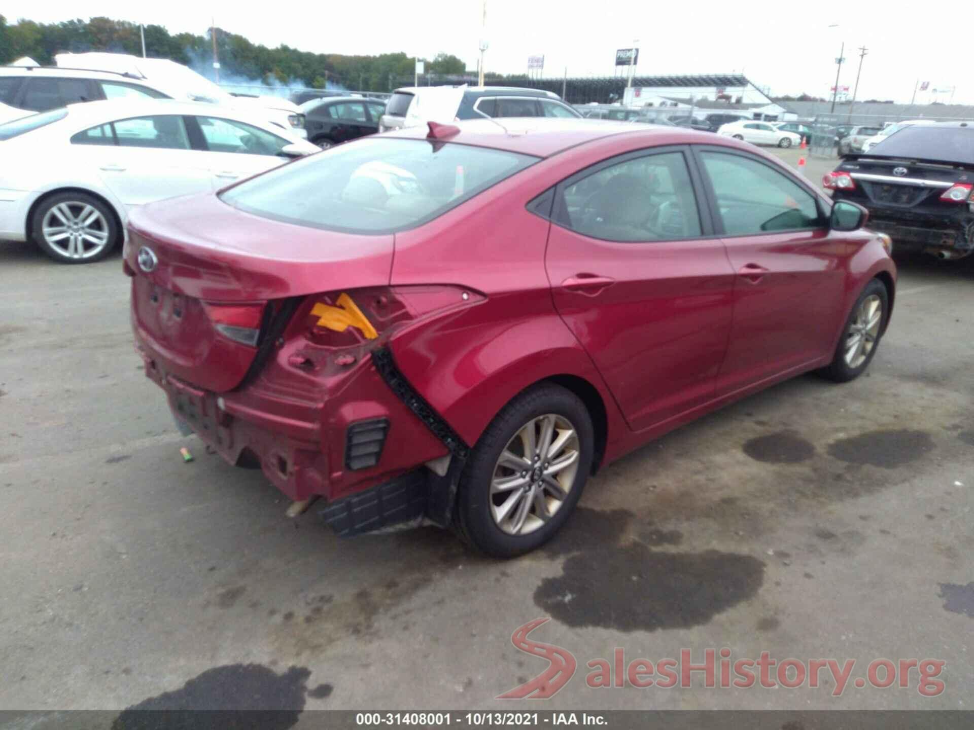 5NPDH4AE9GH788401 2016 HYUNDAI ELANTRA