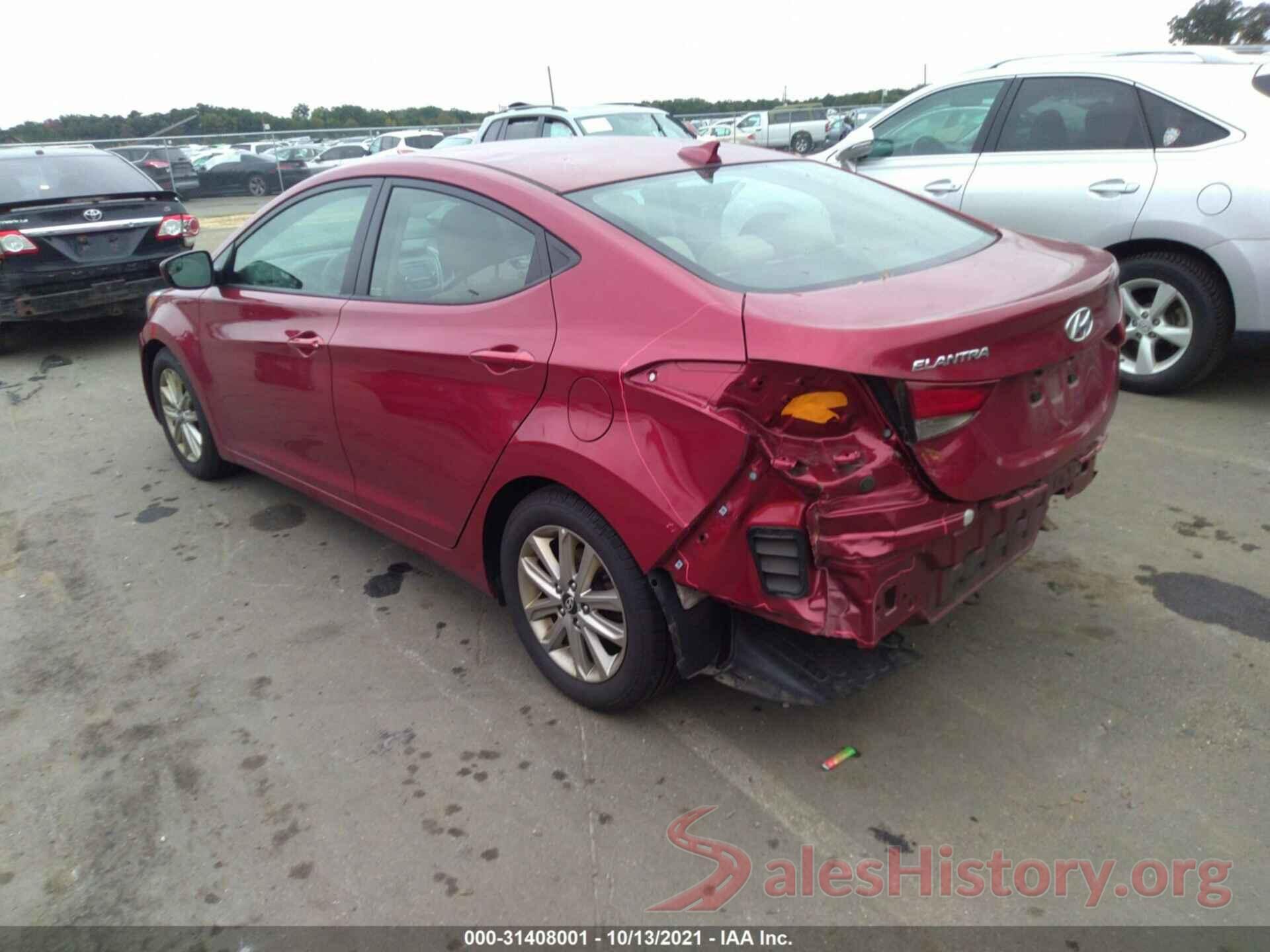 5NPDH4AE9GH788401 2016 HYUNDAI ELANTRA