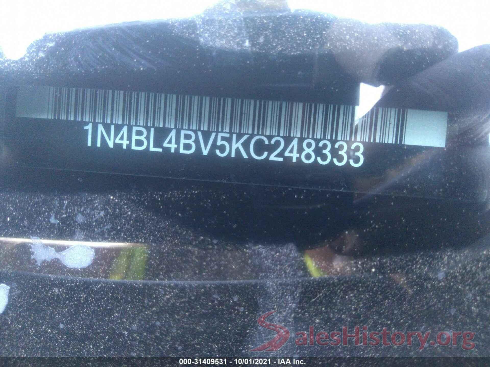 1N4BL4BV5KC248333 2019 NISSAN ALTIMA