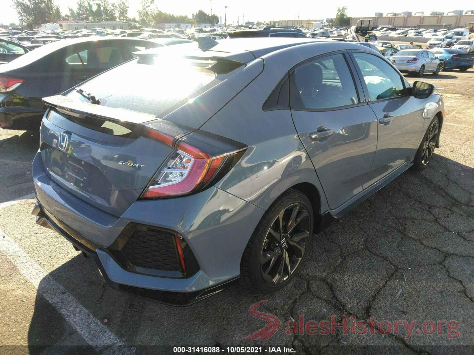 SHHFK7H48KU419222 2019 HONDA CIVIC HATCHBACK