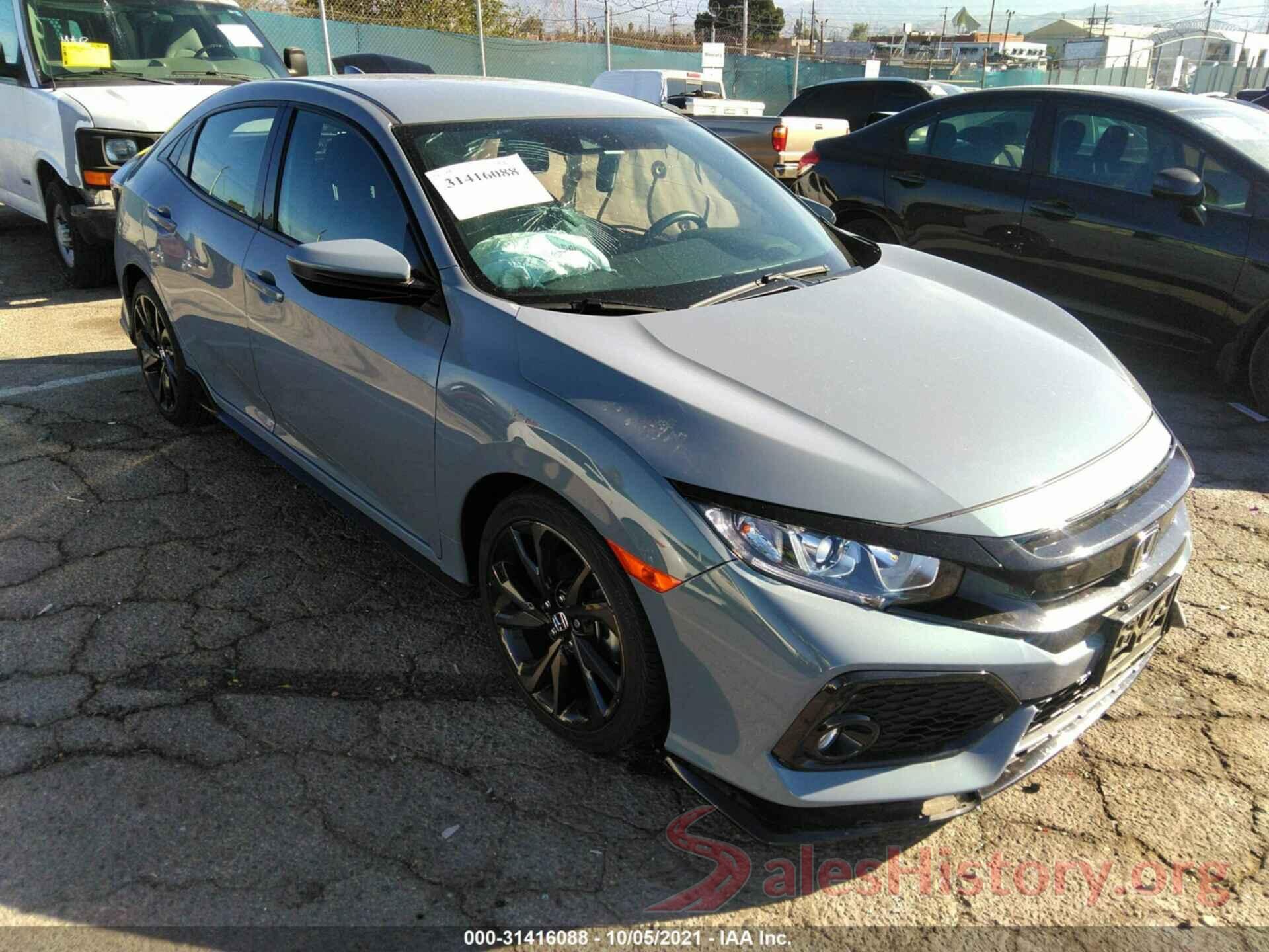 SHHFK7H48KU419222 2019 HONDA CIVIC HATCHBACK