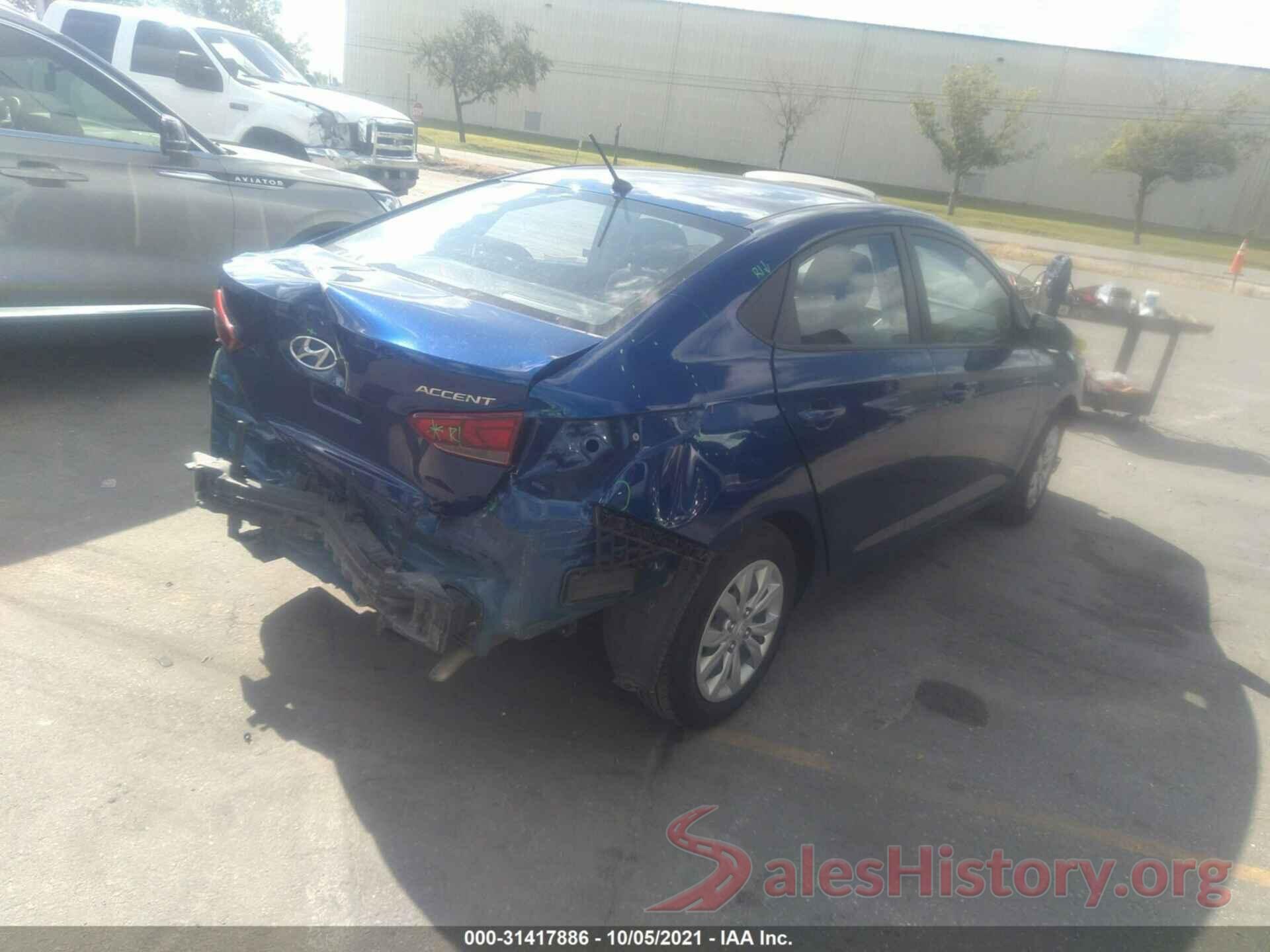 3KPC24A6XLE109661 2020 HYUNDAI ACCENT