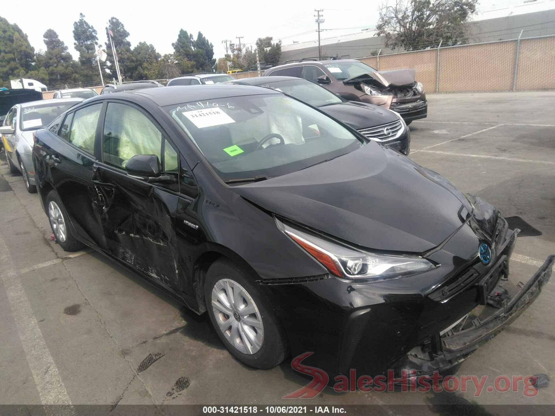 JTDKARFU7K3091886 2019 TOYOTA PRIUS