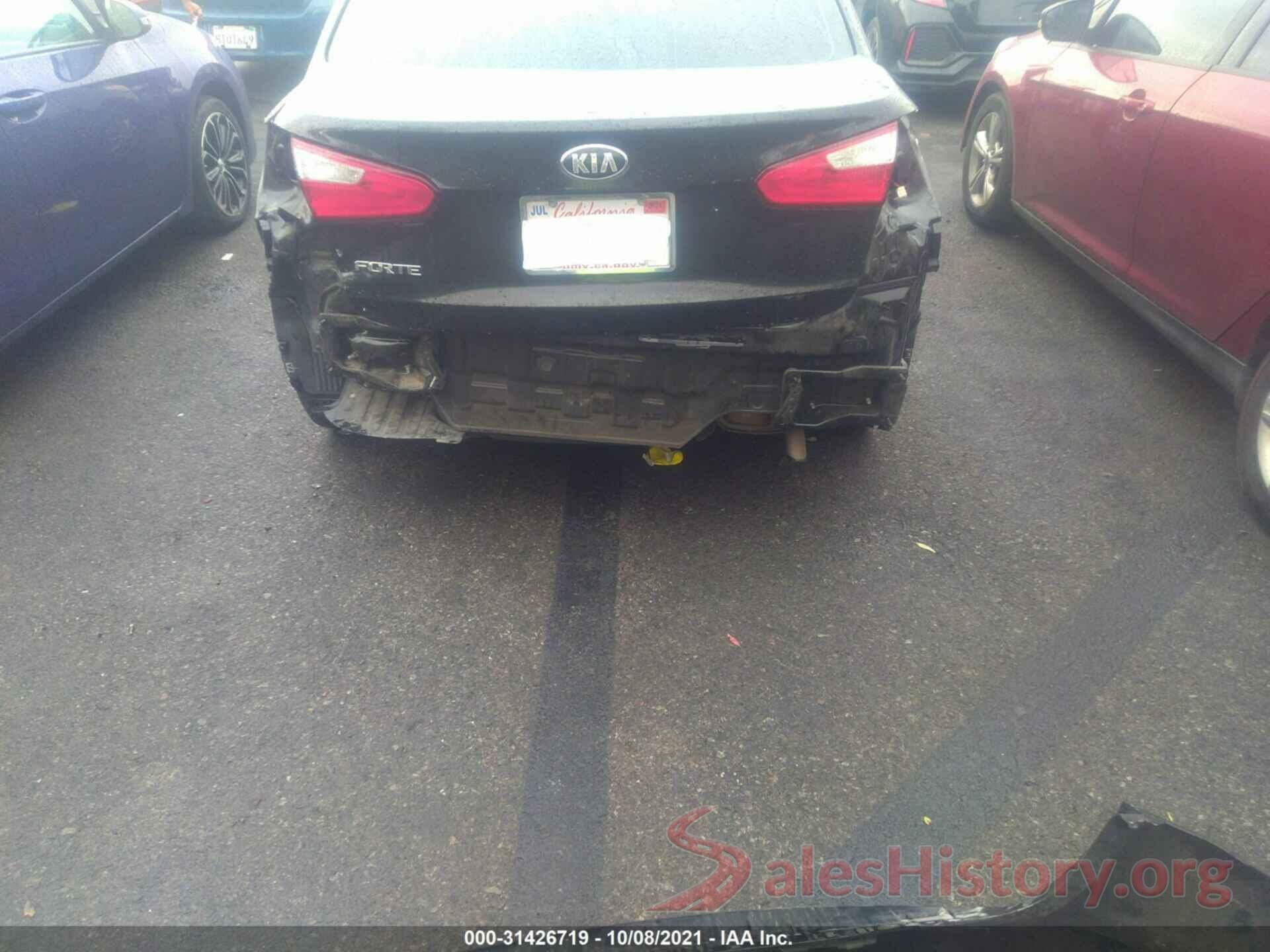 KNAFK4A6XG5613848 2016 KIA FORTE